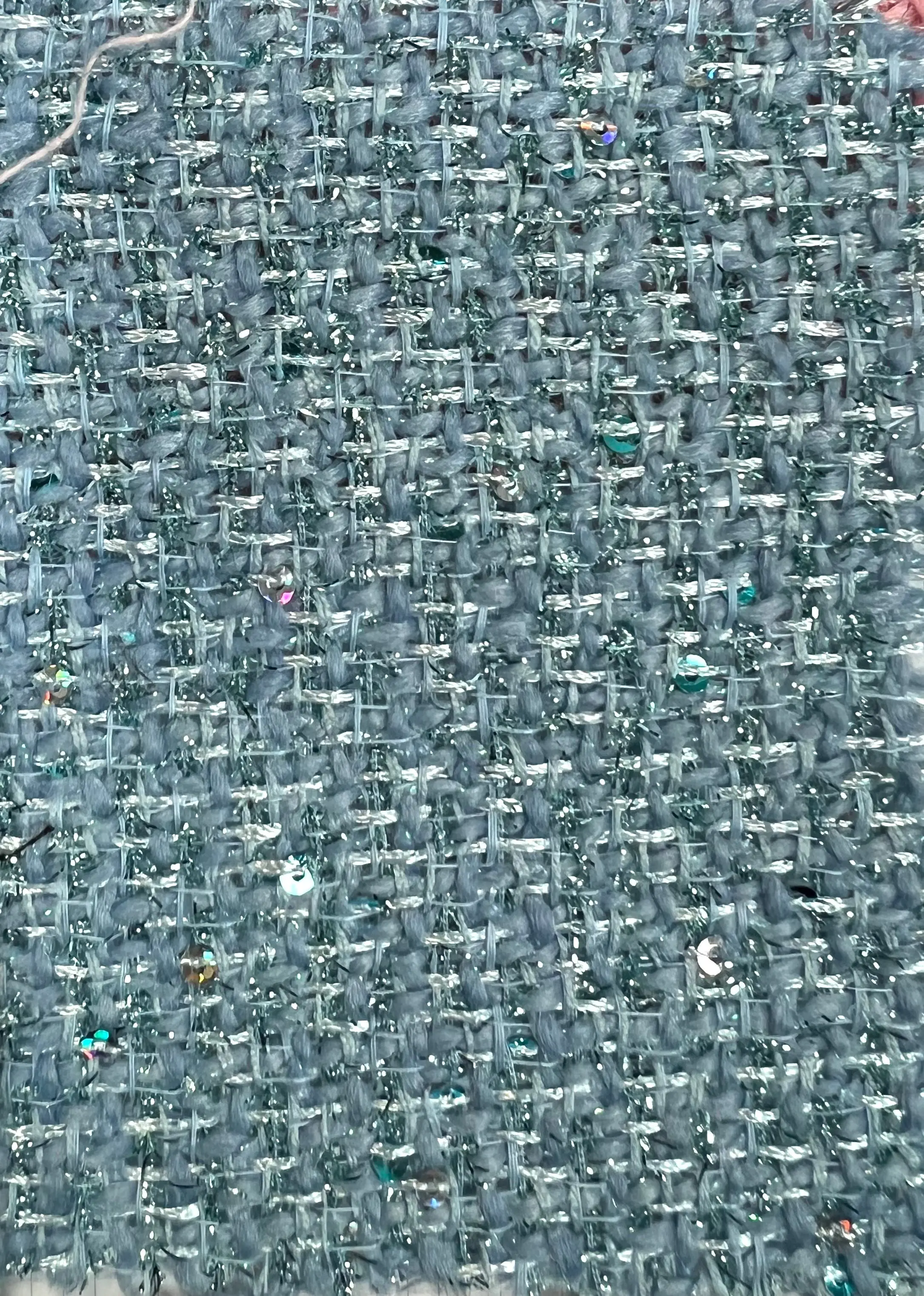 Sequin Lurex Boucle Knit Fabric - BOUCLE-33571 - Image 9