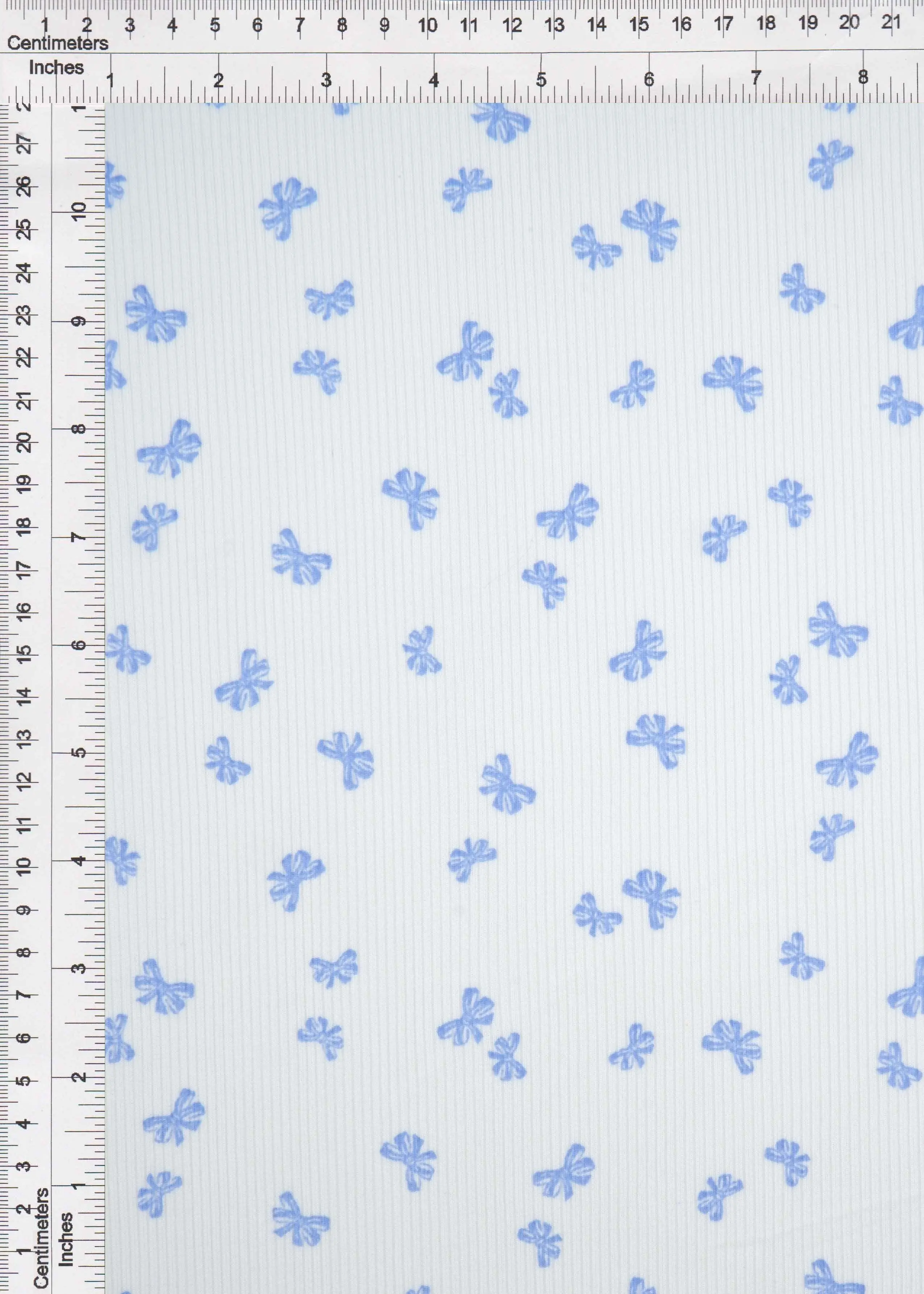 Cotton Feel Bow Print Rib Knit Fabric - CF-MS11415 - Image 3