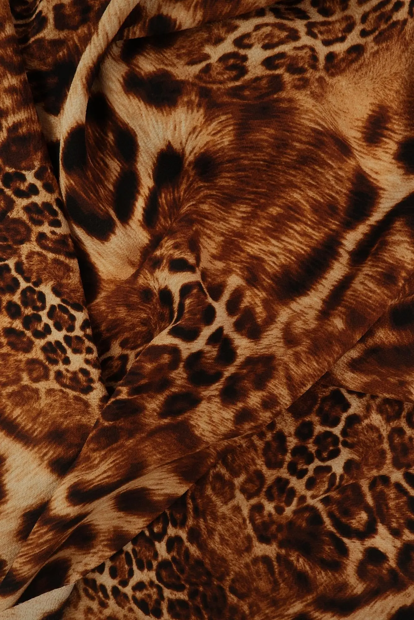 Crepe Animal Print Woven Fabric - CRP3324-SE10617 - Image 3