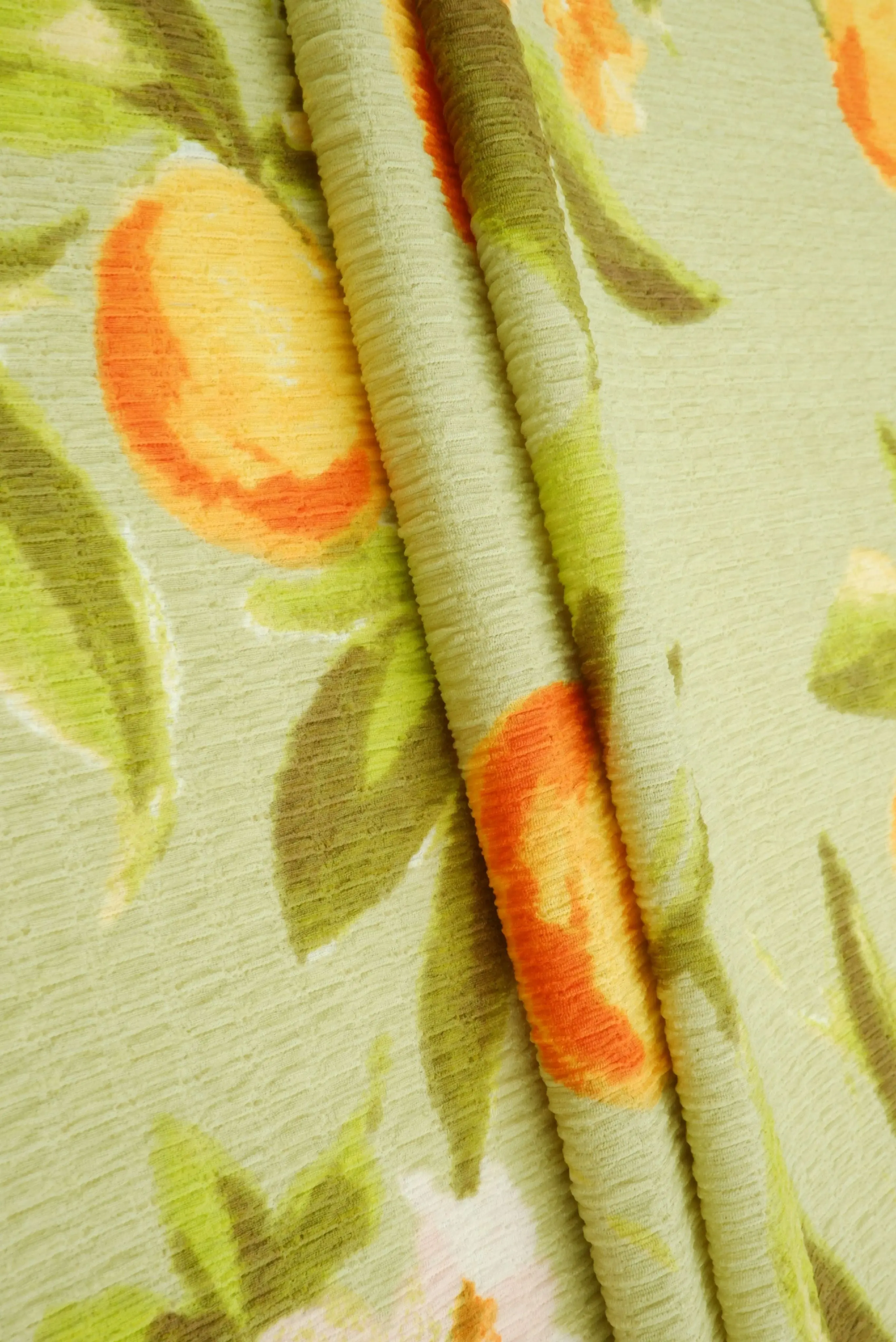 Fruit Orange Crinkle Crepe Print Fabric   CRP4628-MS11603 - Image 4