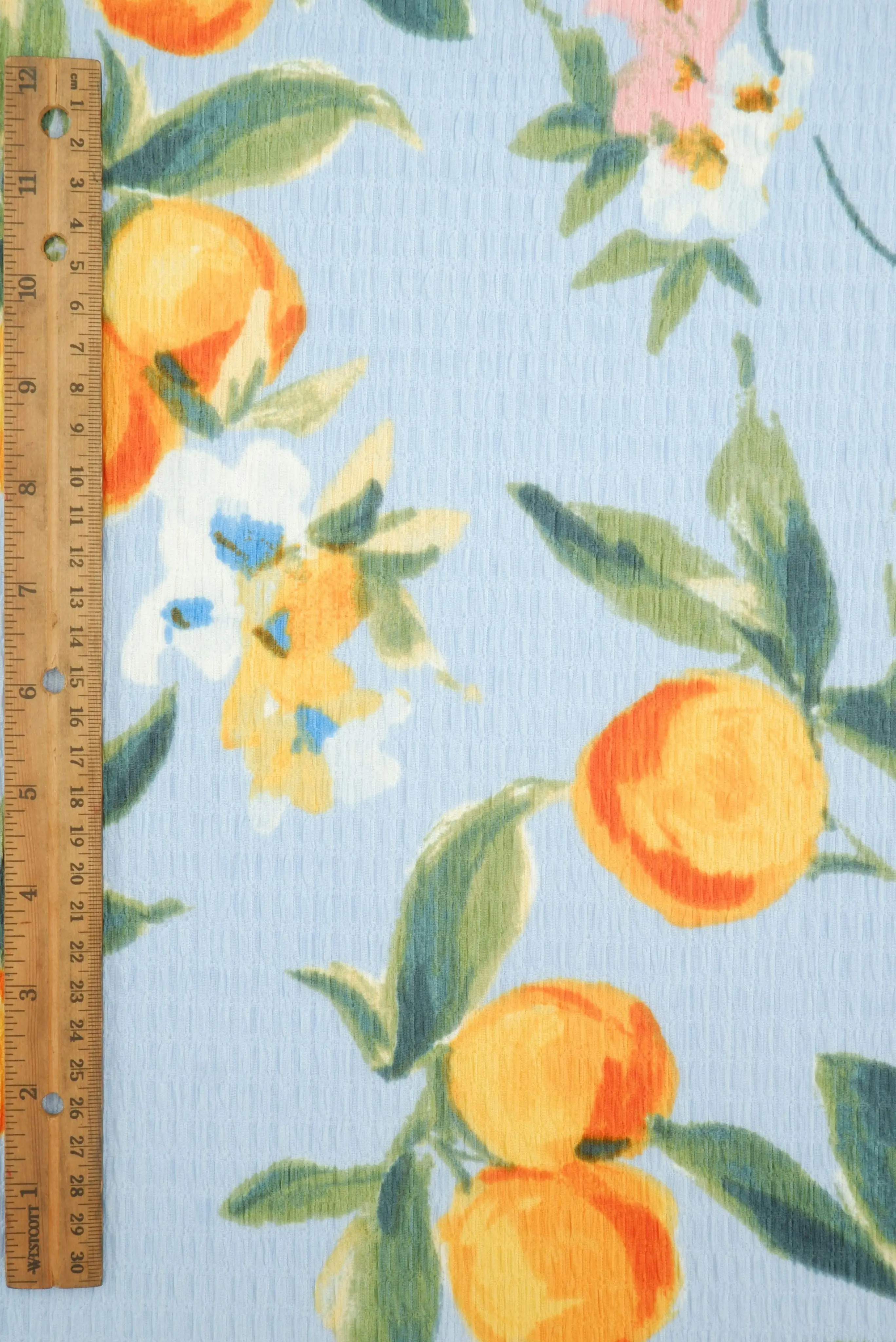 Fruit Orange Crinkle Crepe Print Fabric   CRP4628-MS11603 - Image 6