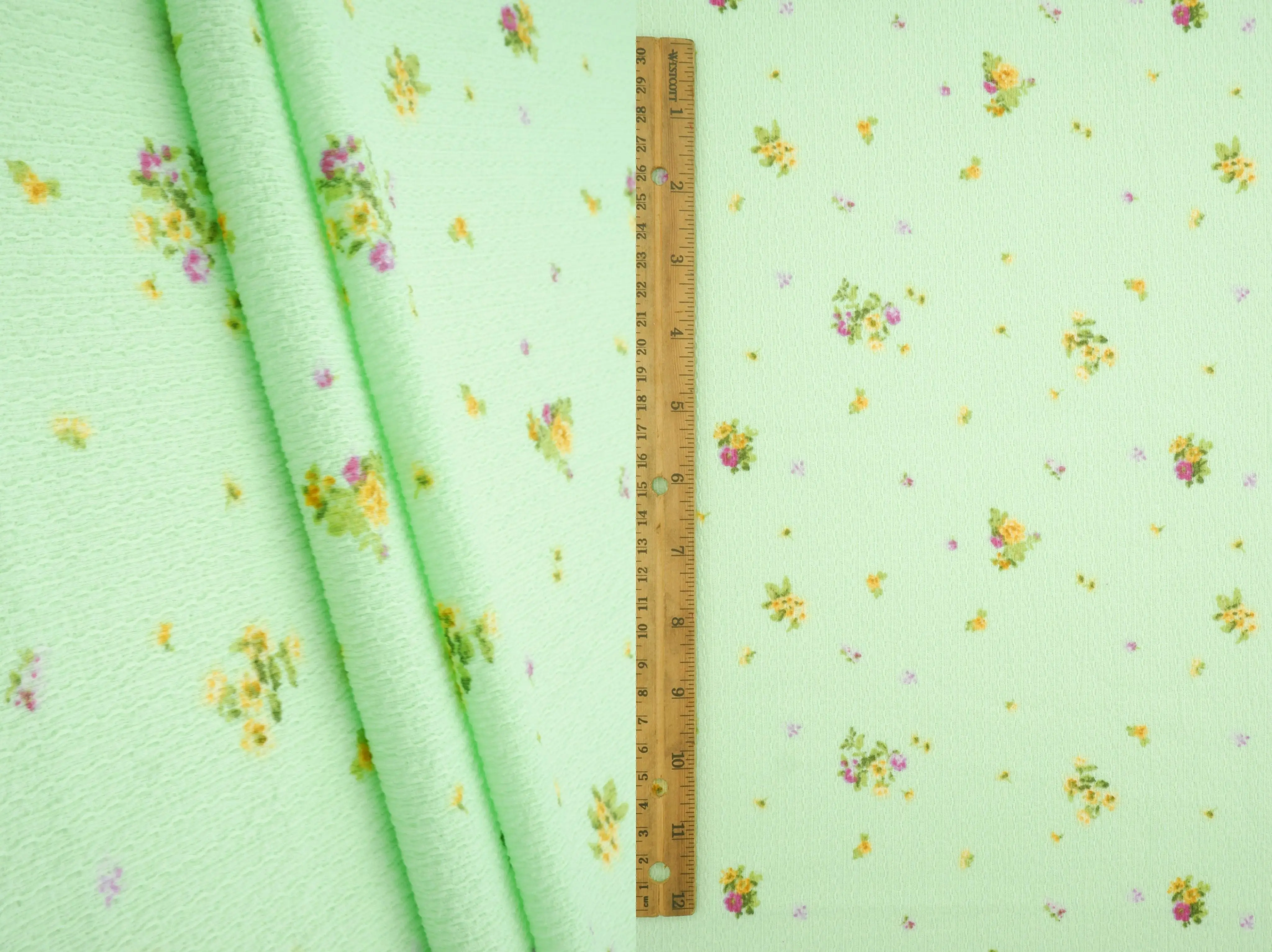 Crinkle Crepe Ditsy Floral Print Knit Fabric   CRP4670-MS11578 - Image 6