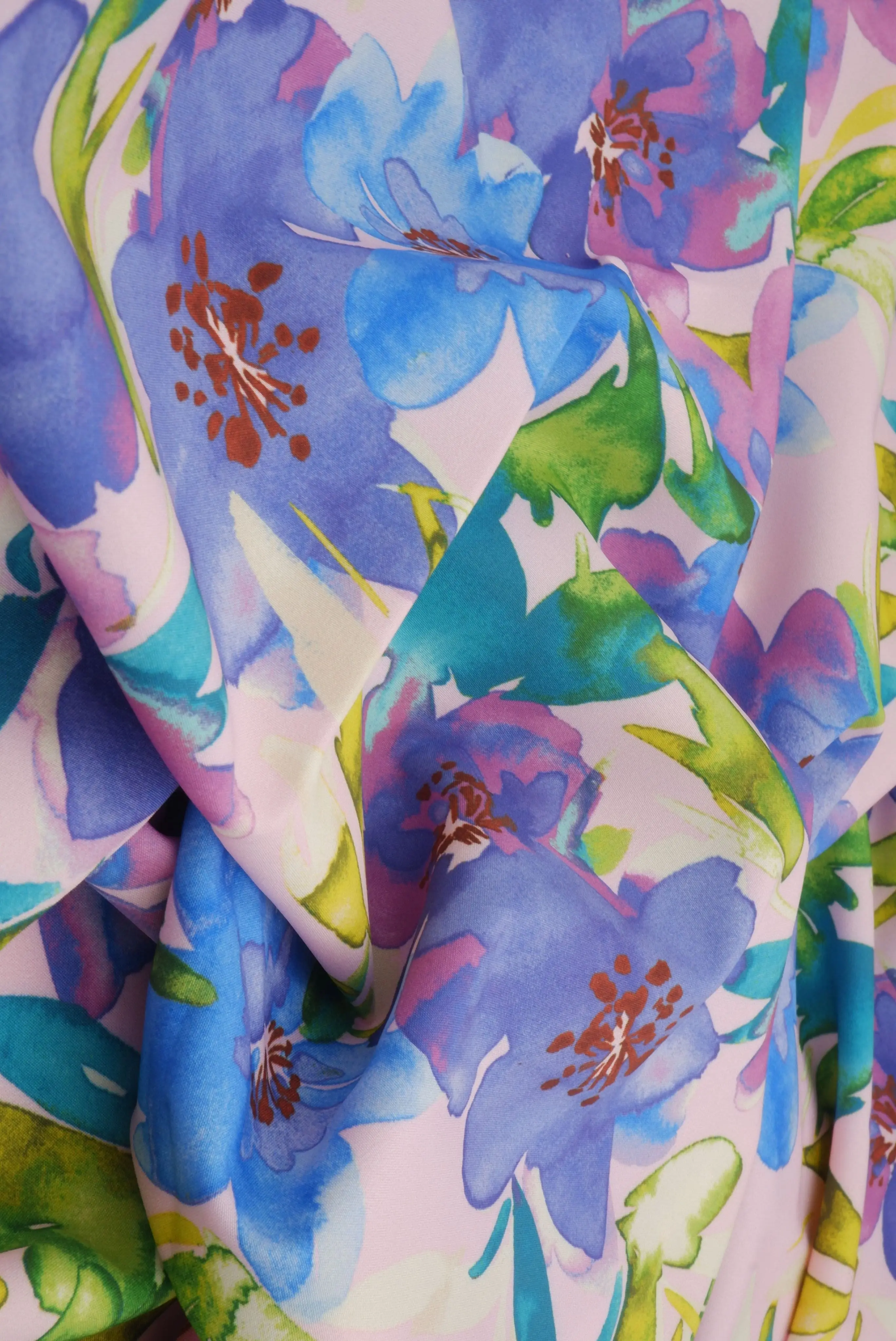 Digital Floral Peach Skin Fabric - CRP1427-MS11309 - Image 3