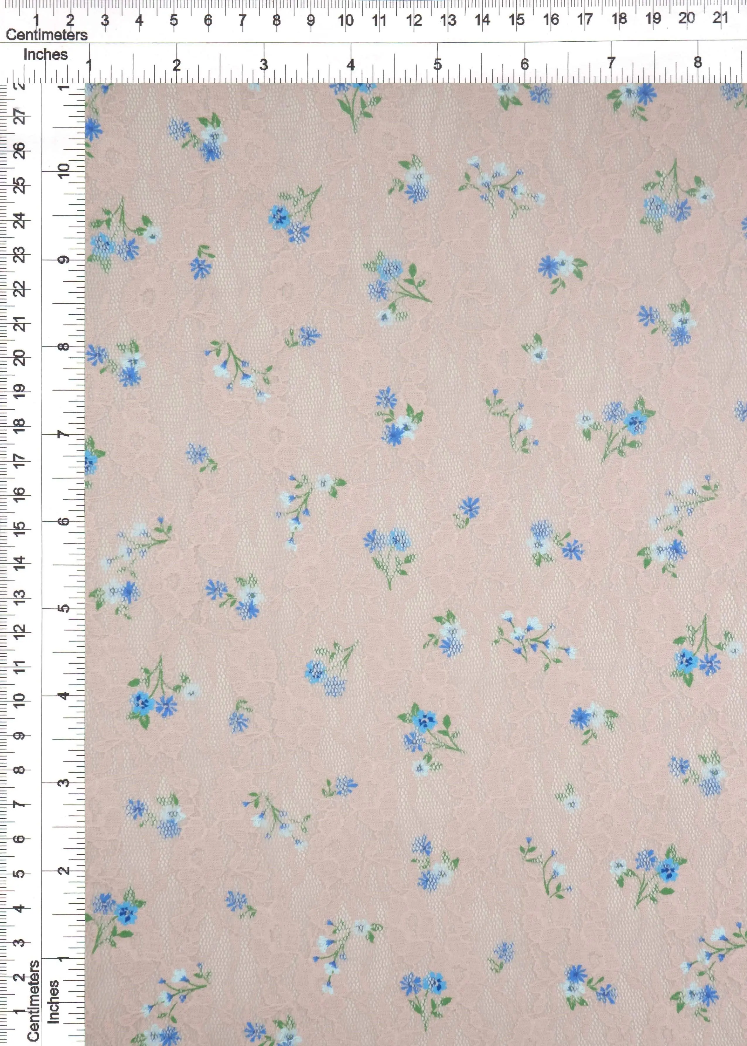 Ditsy Floral Digital Print Lace Fabric - LACE4481-M11371 - Image 3