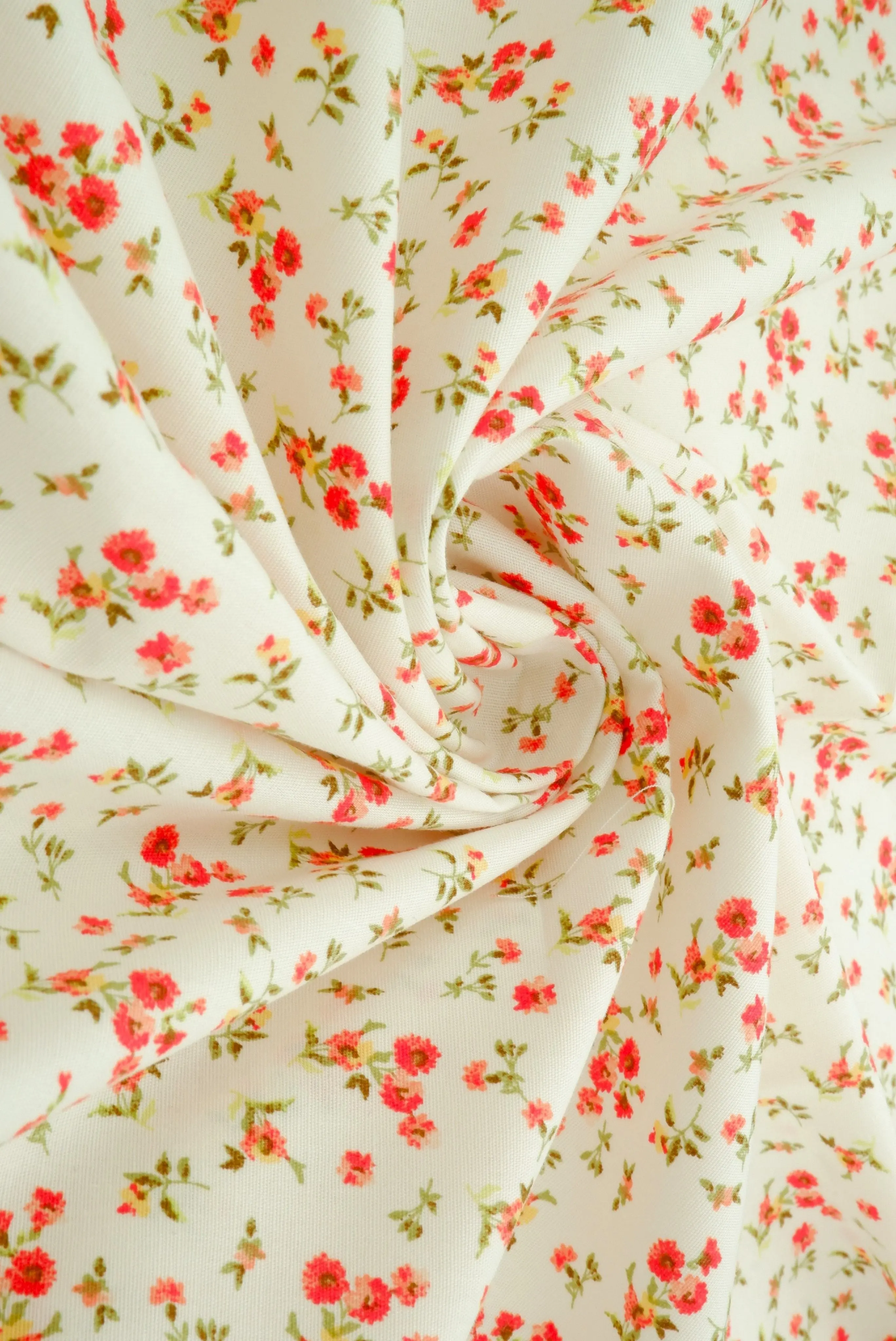 Ditsy Floral Stretch Poplin Fabric - POP810-MS11464 - Image 3