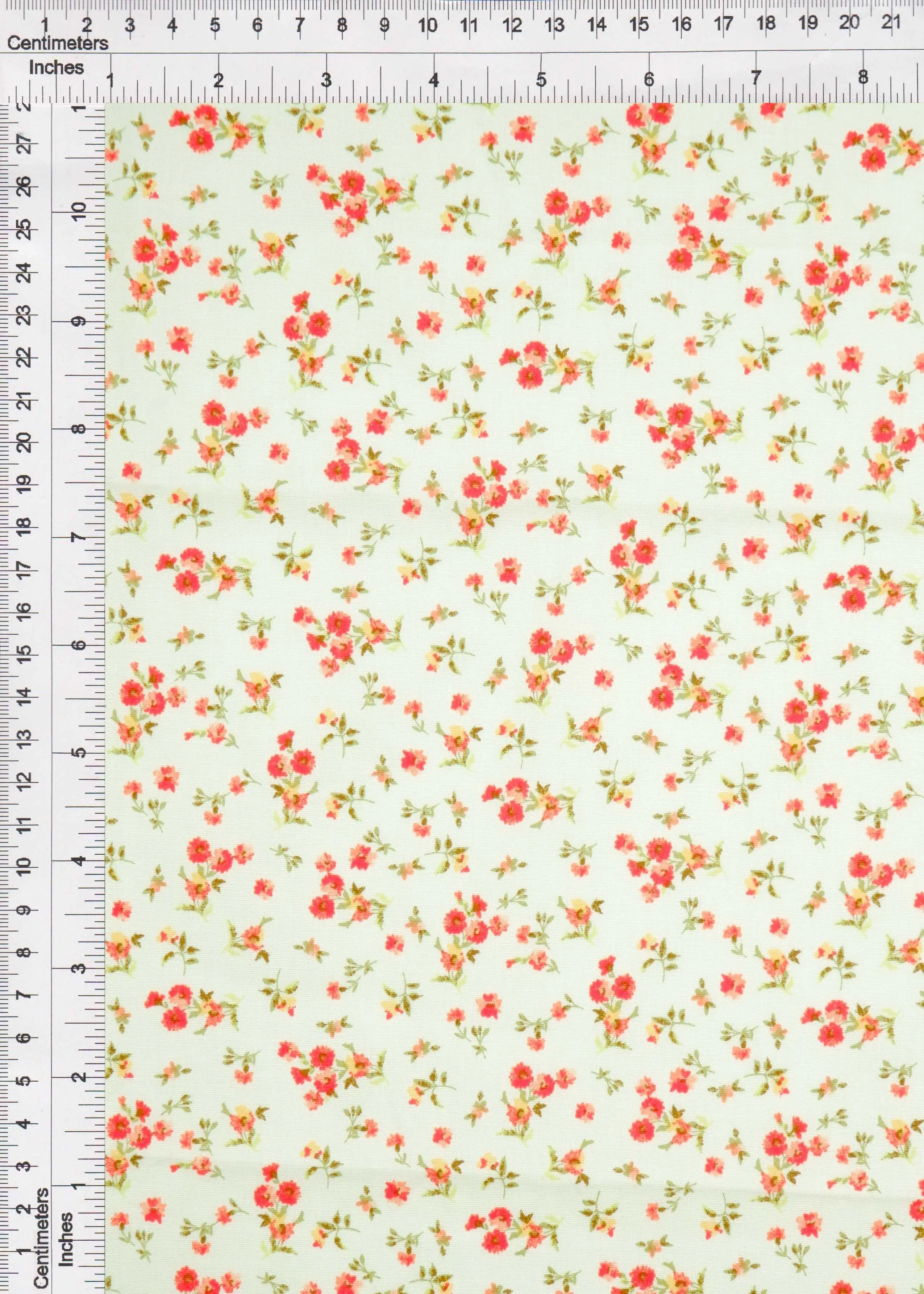 Ditsy Floral Stretch Poplin Fabric - POP810-MS11464 - Image 4