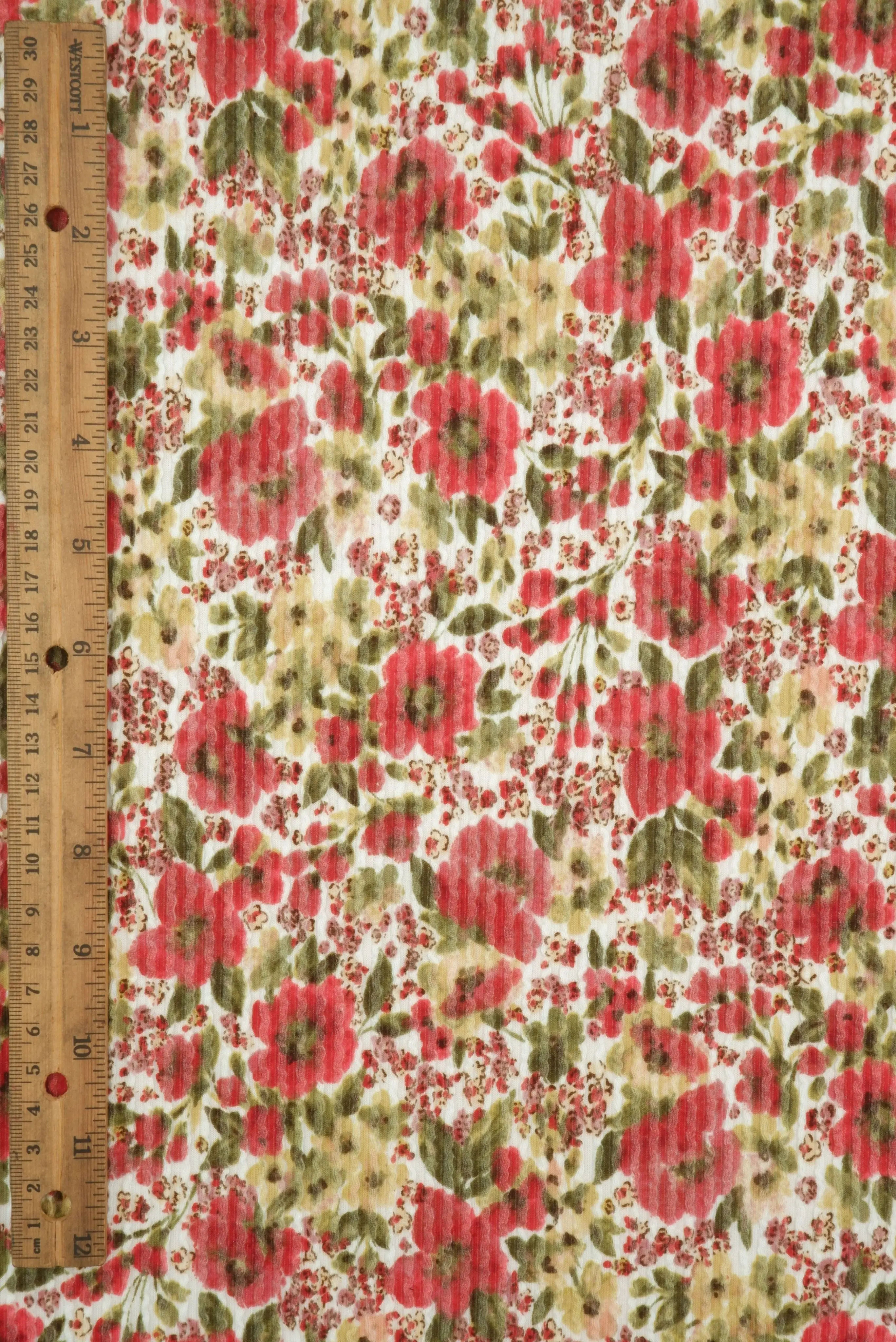 Double Knit Jacquard Floral Fabric KNT4463-MS11062 - Image 3