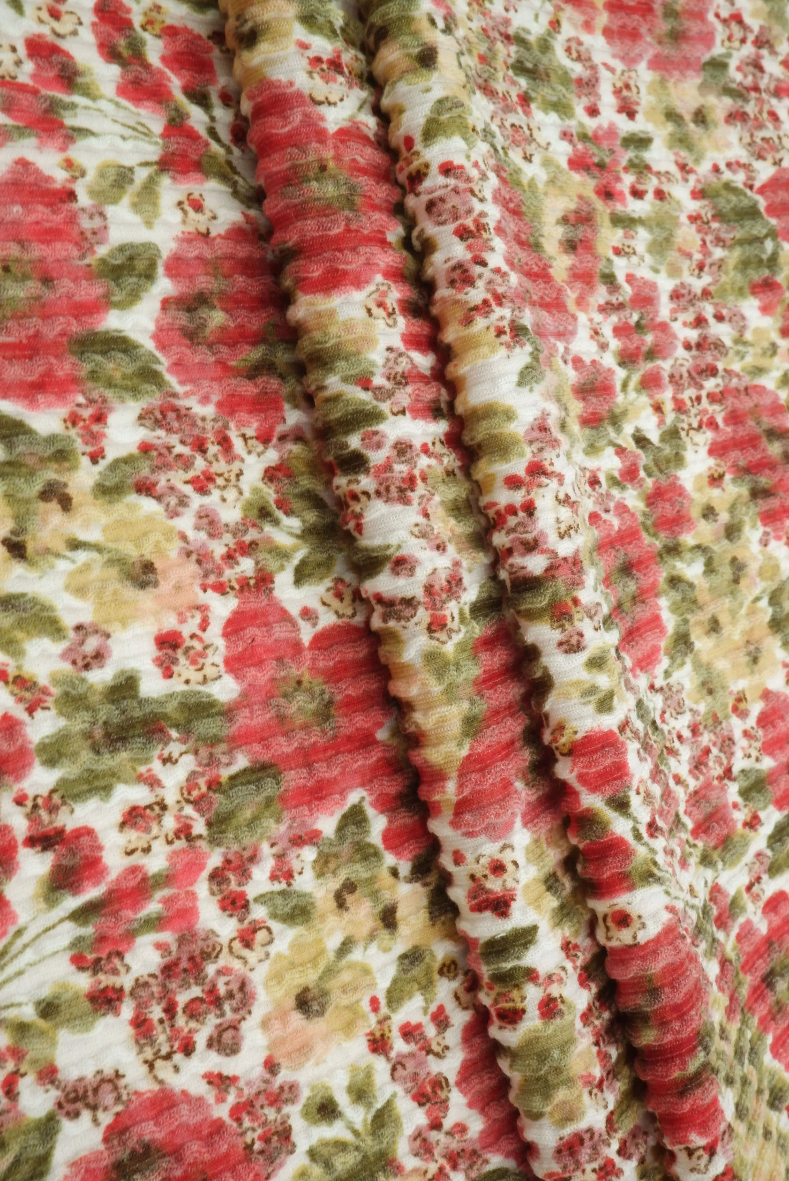 Double Knit Jacquard Floral Fabric KNT4463-MS11062 - Image 4