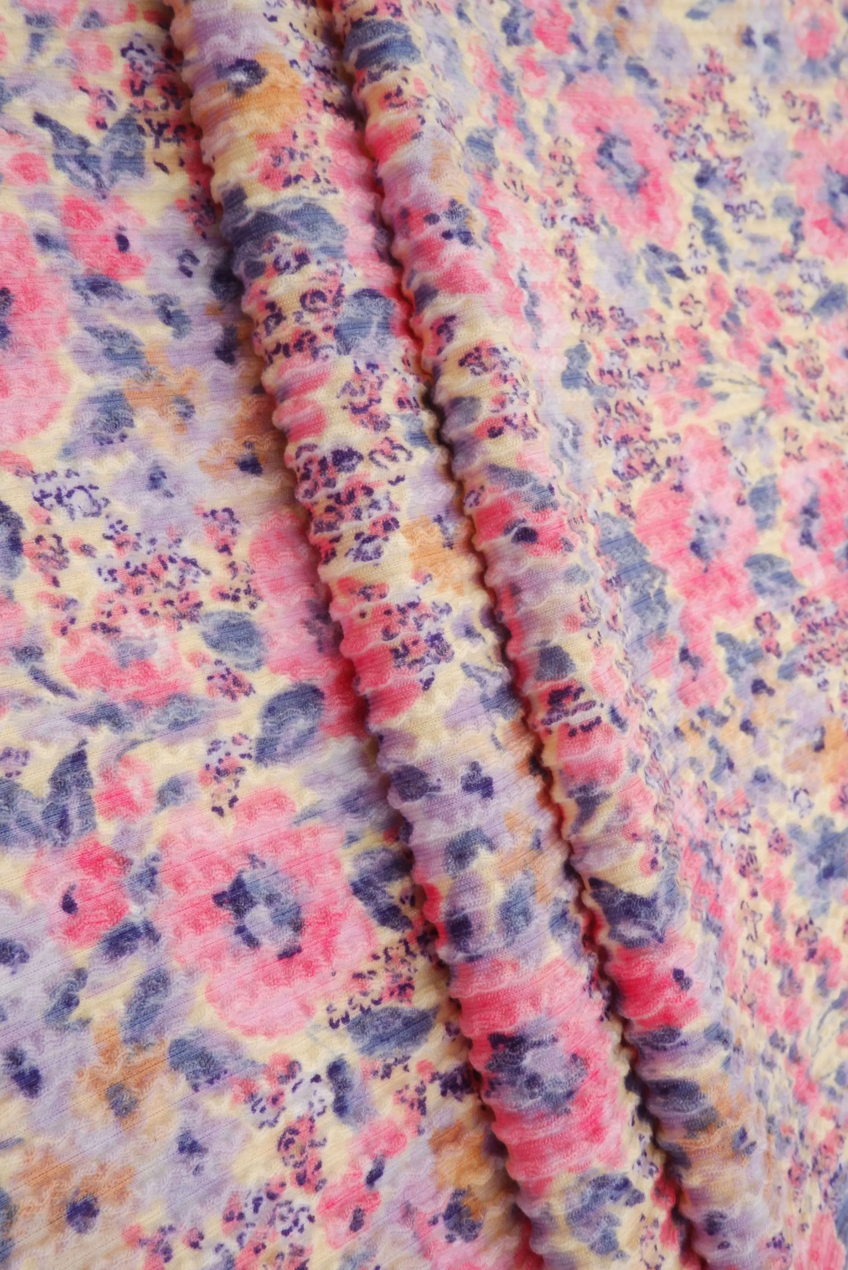 Double Knit Jacquard Floral Fabric KNT4463-MS11062 - Image 9