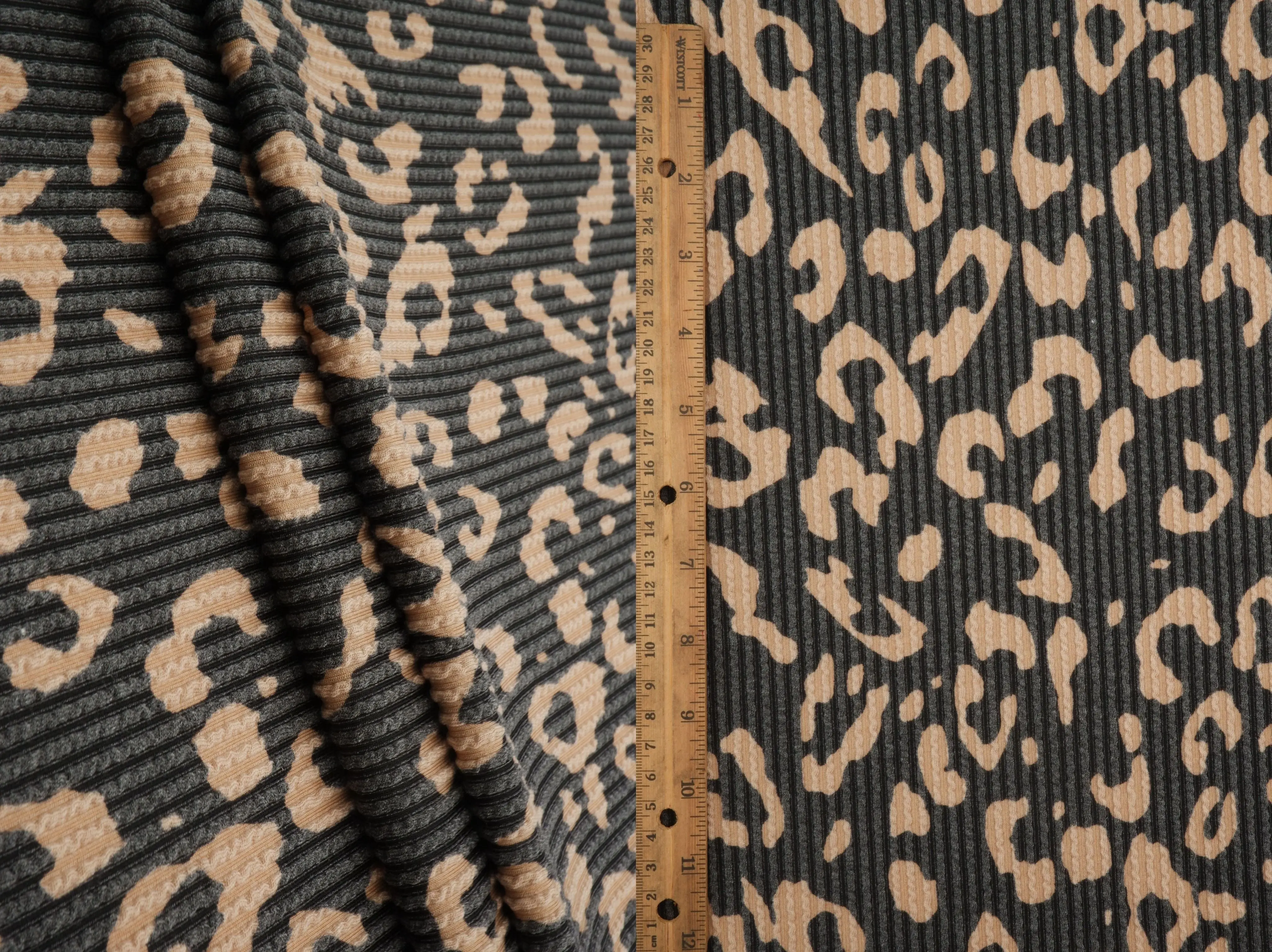 Double Knit Leopard Print Fabric   KNT4463-MS11073 - Image 2