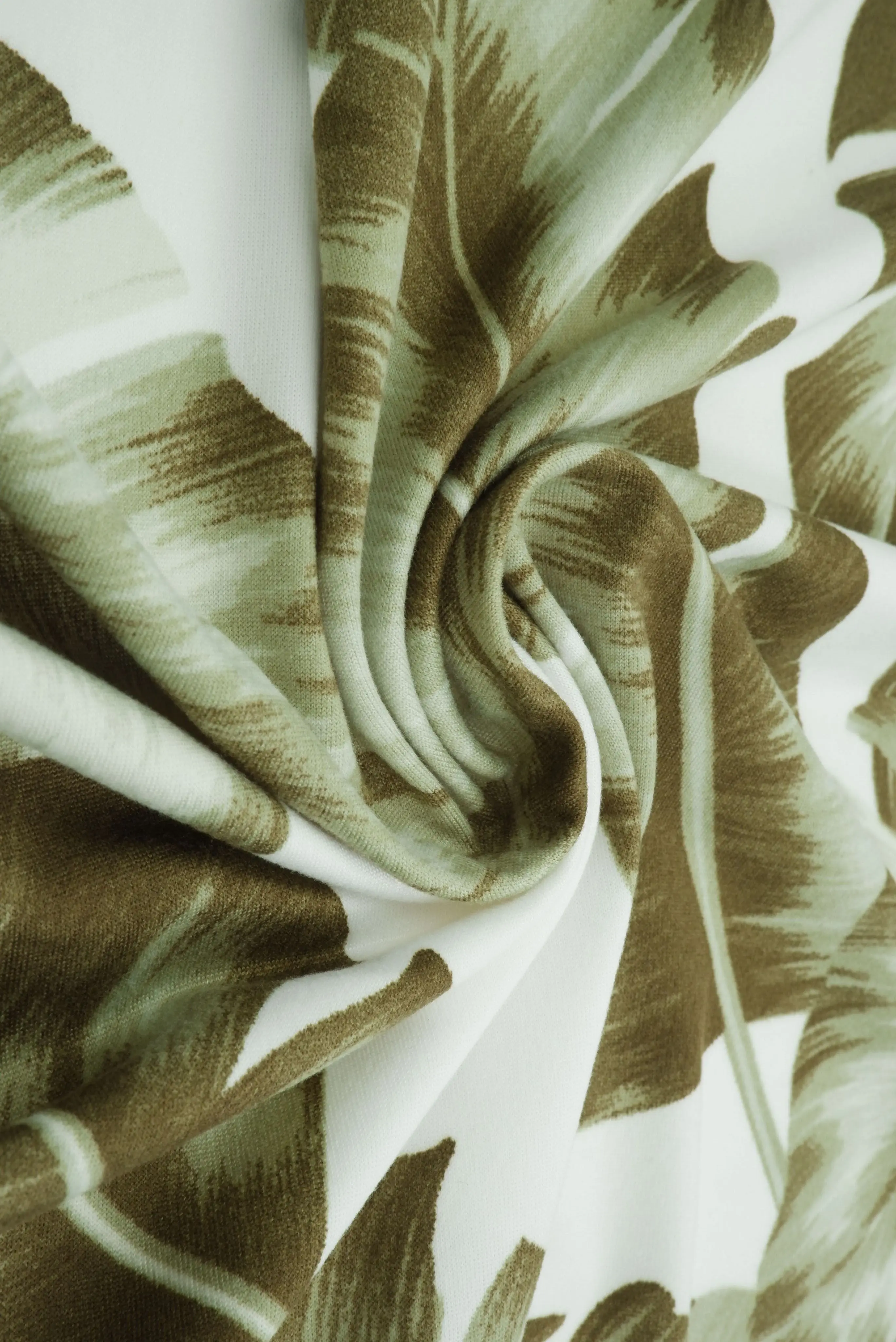 DTY Brushed Leaf Print Stretch Knit Fabric - KNT2100-Q01212 - Image 3