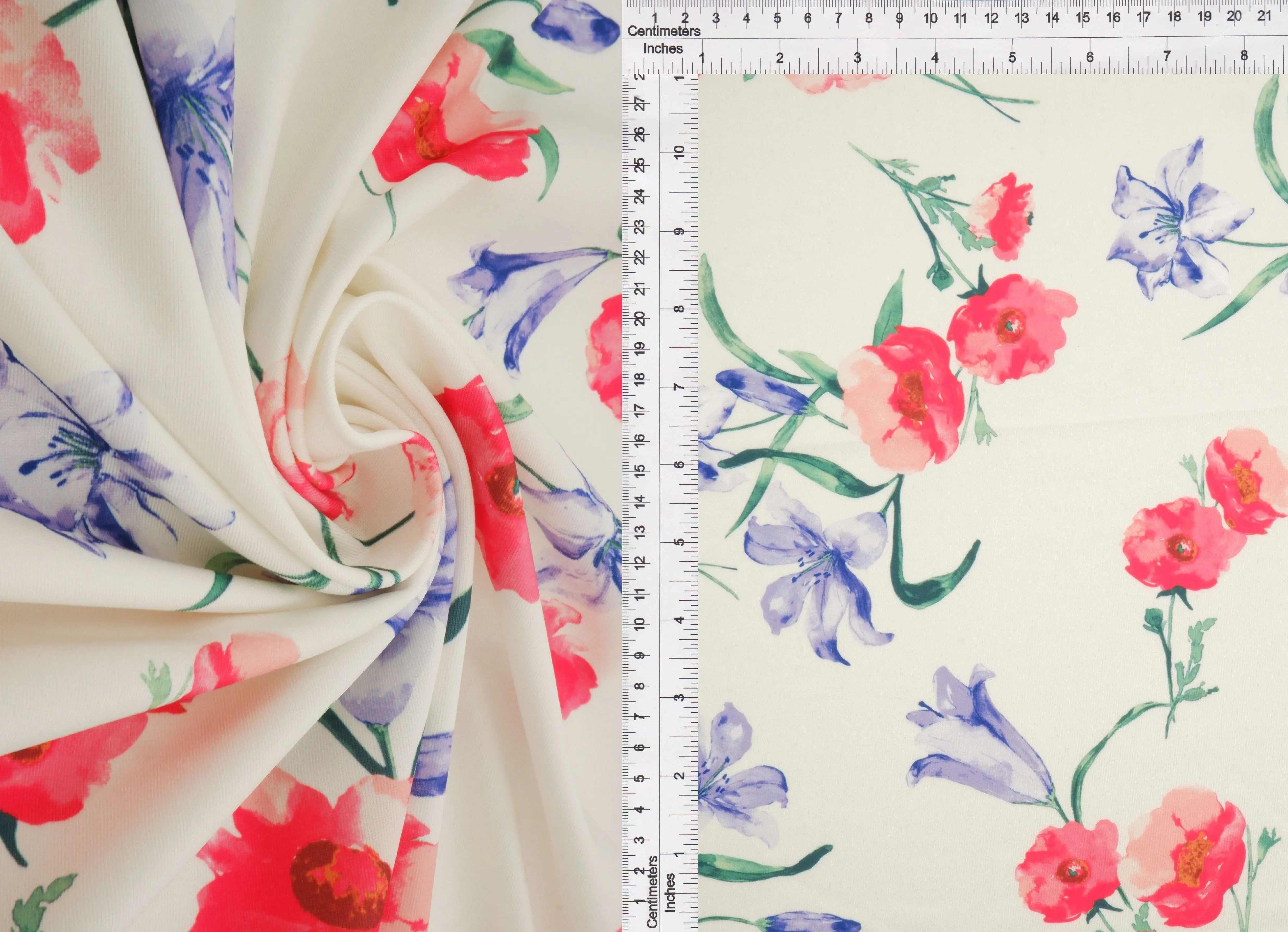 Floral Digital Print DTY Knit Fabric - KNT4498-M11507D