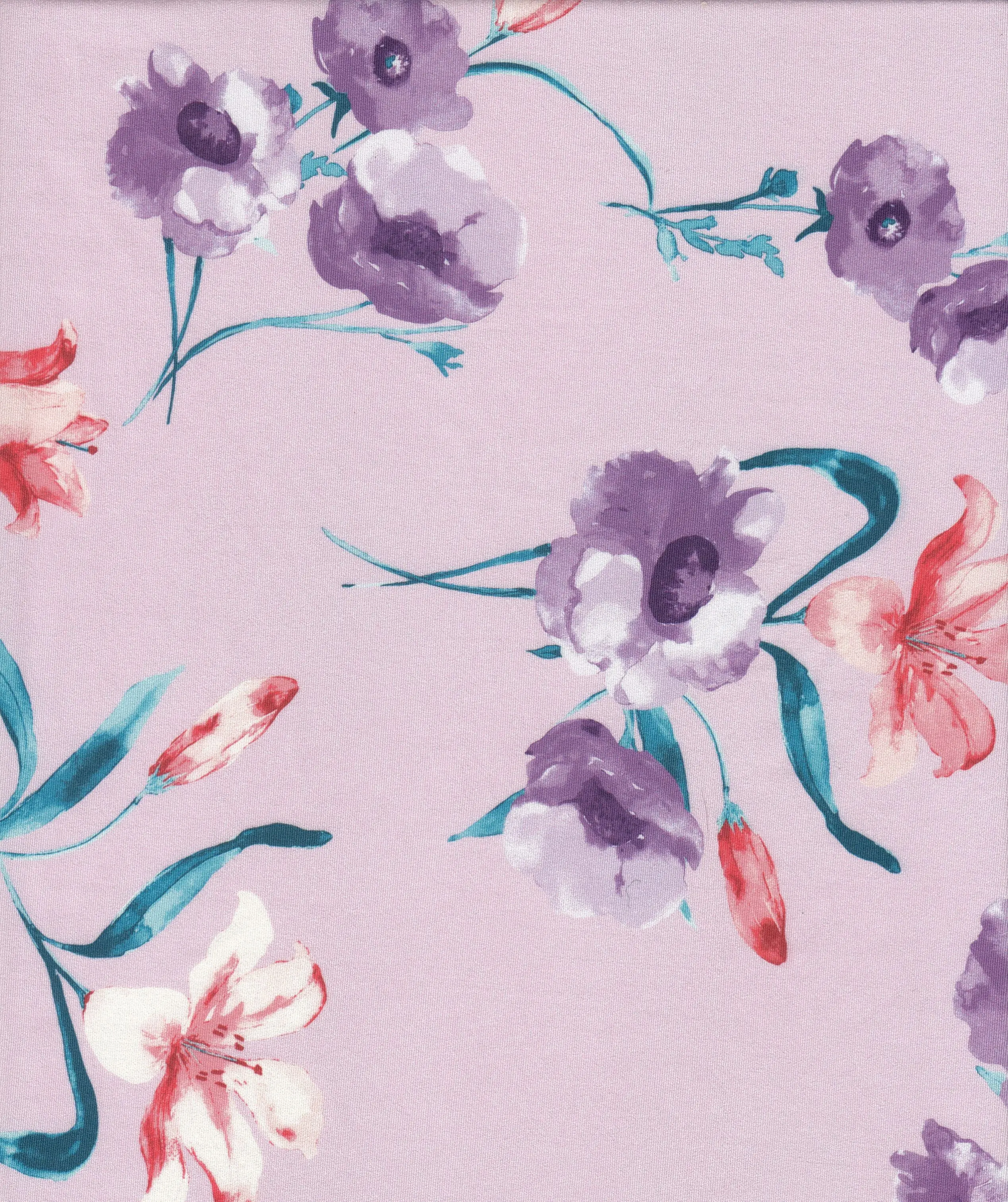 Floral Digital Print DTY Knit Fabric - KNT4498-M11507D - Image 9