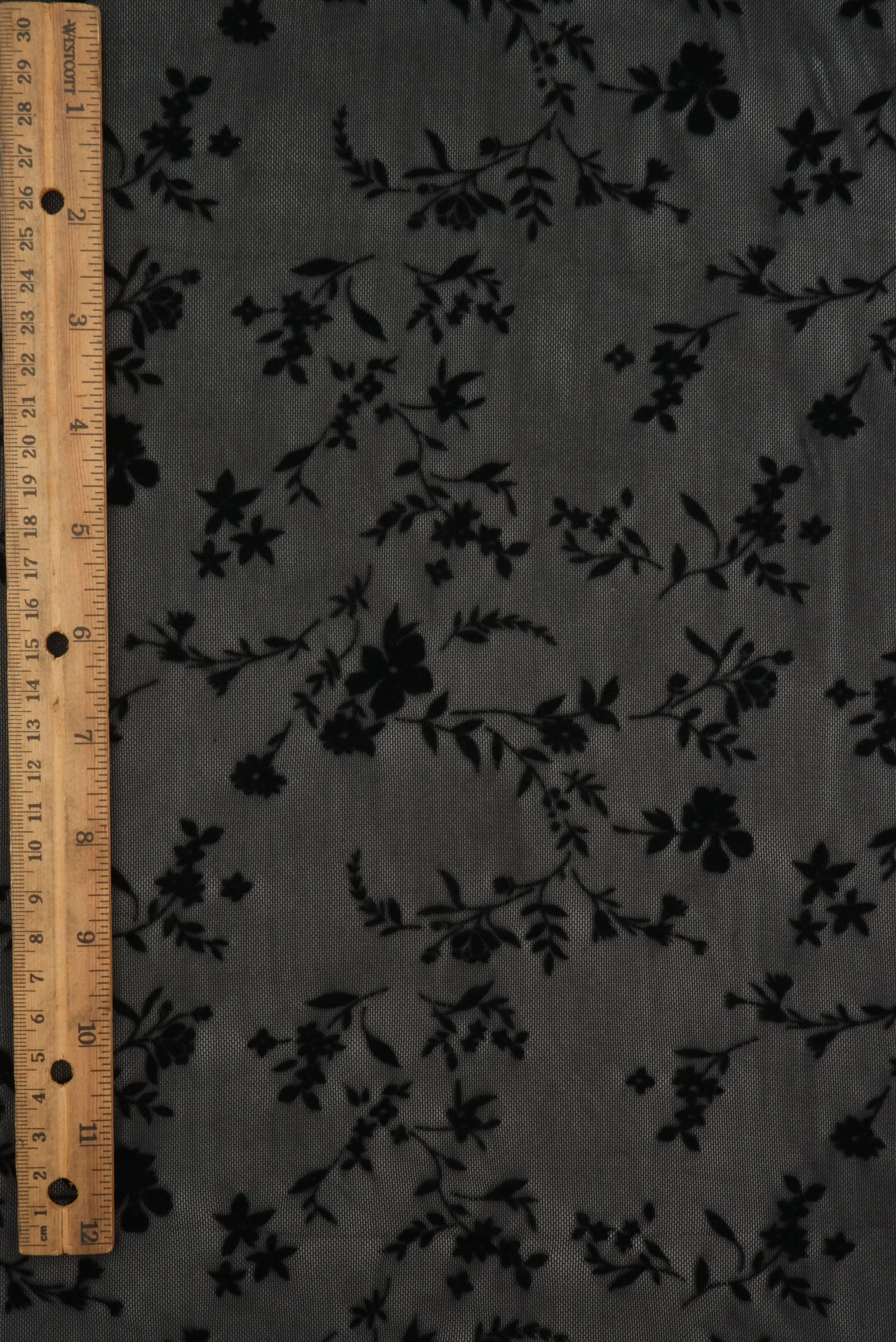 Floral Mesh Flocking Fabric   FLOCK-MS11576 - Image 11