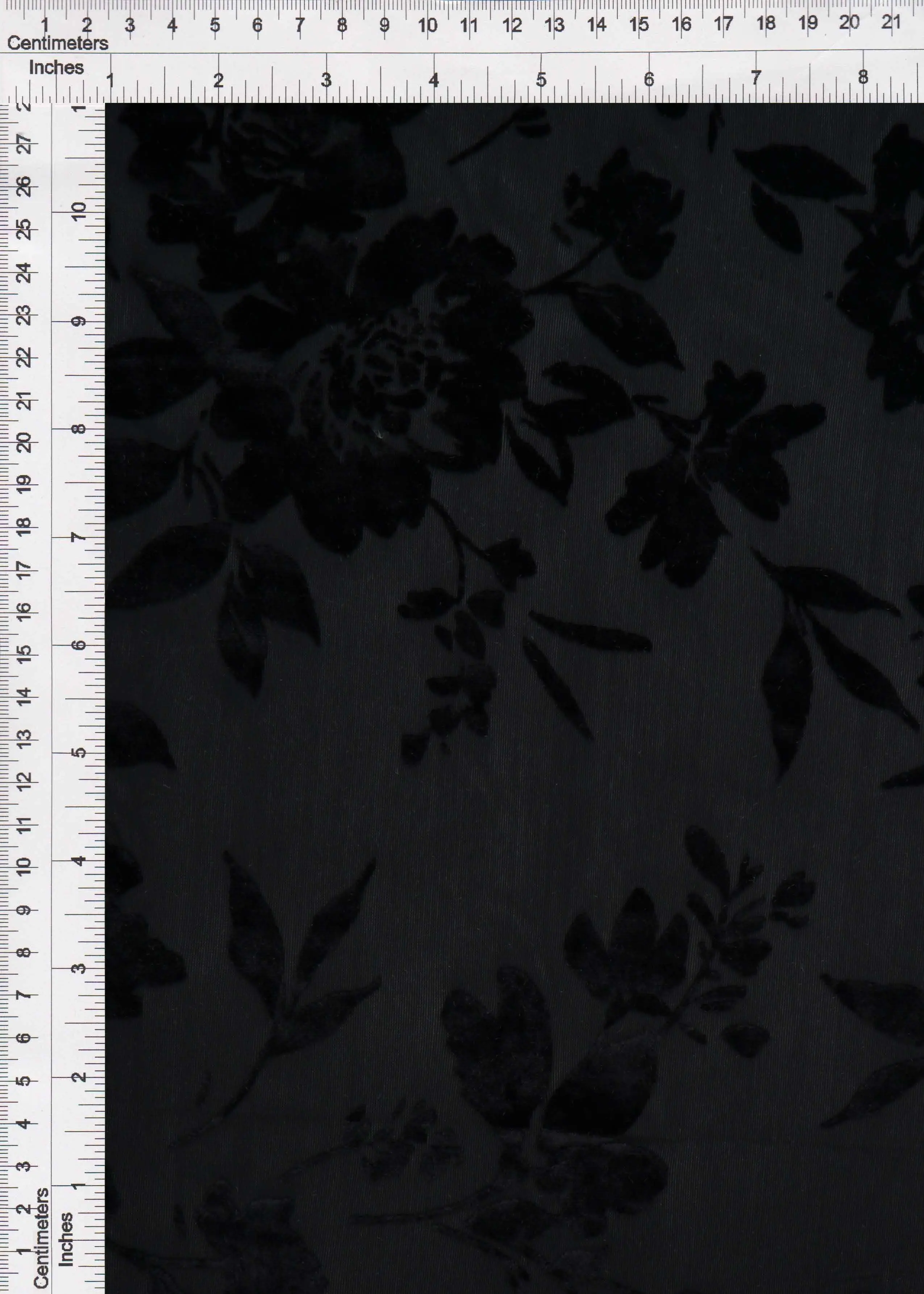Floral Velvet Burnout Stretch Knit Fabric - KNT3869-MS11375 - Image 3
