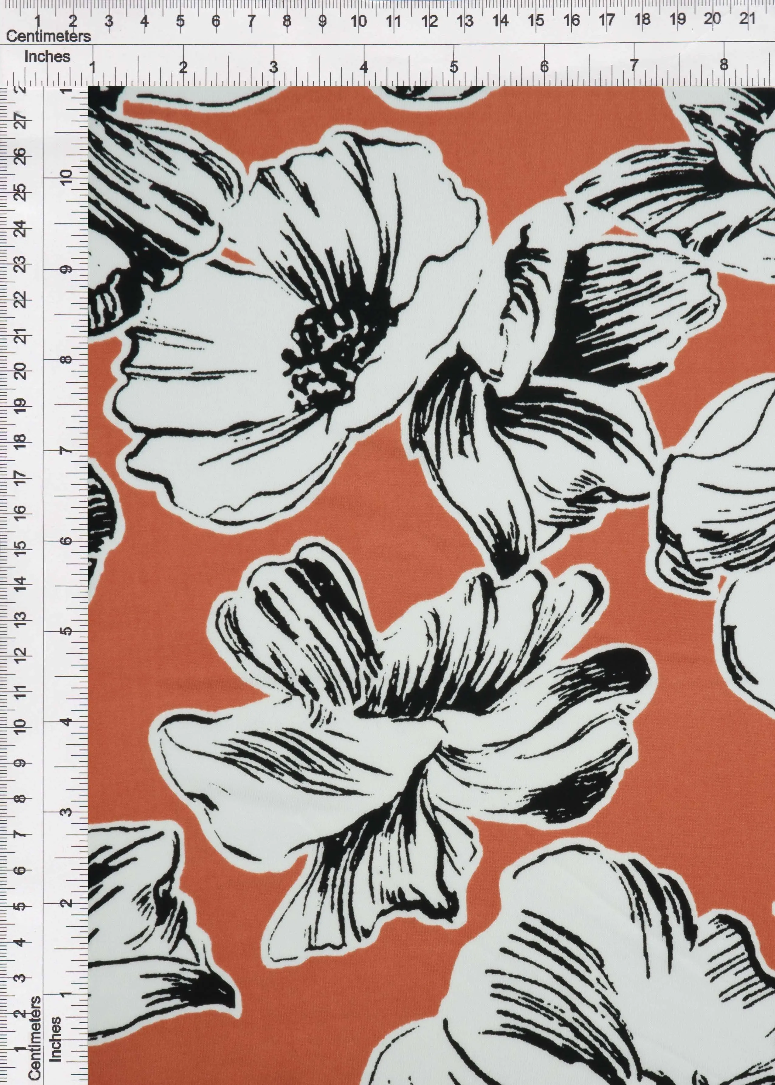 Korean ITY Big Floral Print Stretch Knit Fabric - ITY-MS11099 - Image 6