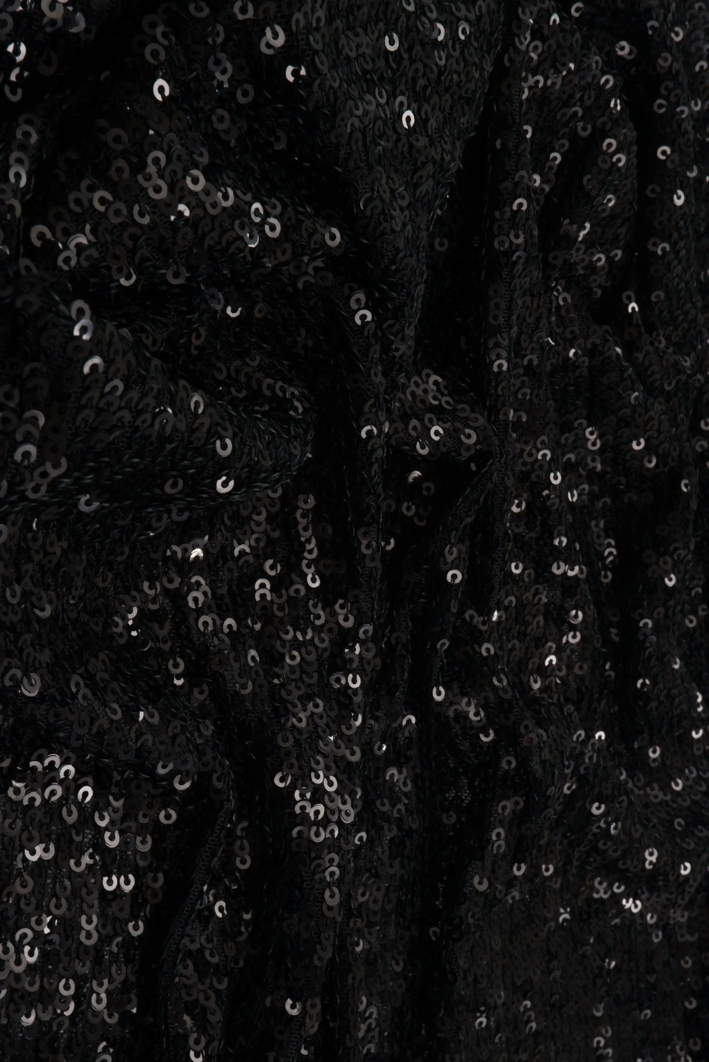 Black Sequin Embroidered Mesh Knit Fabric - KNC-33546-1 - Image 3