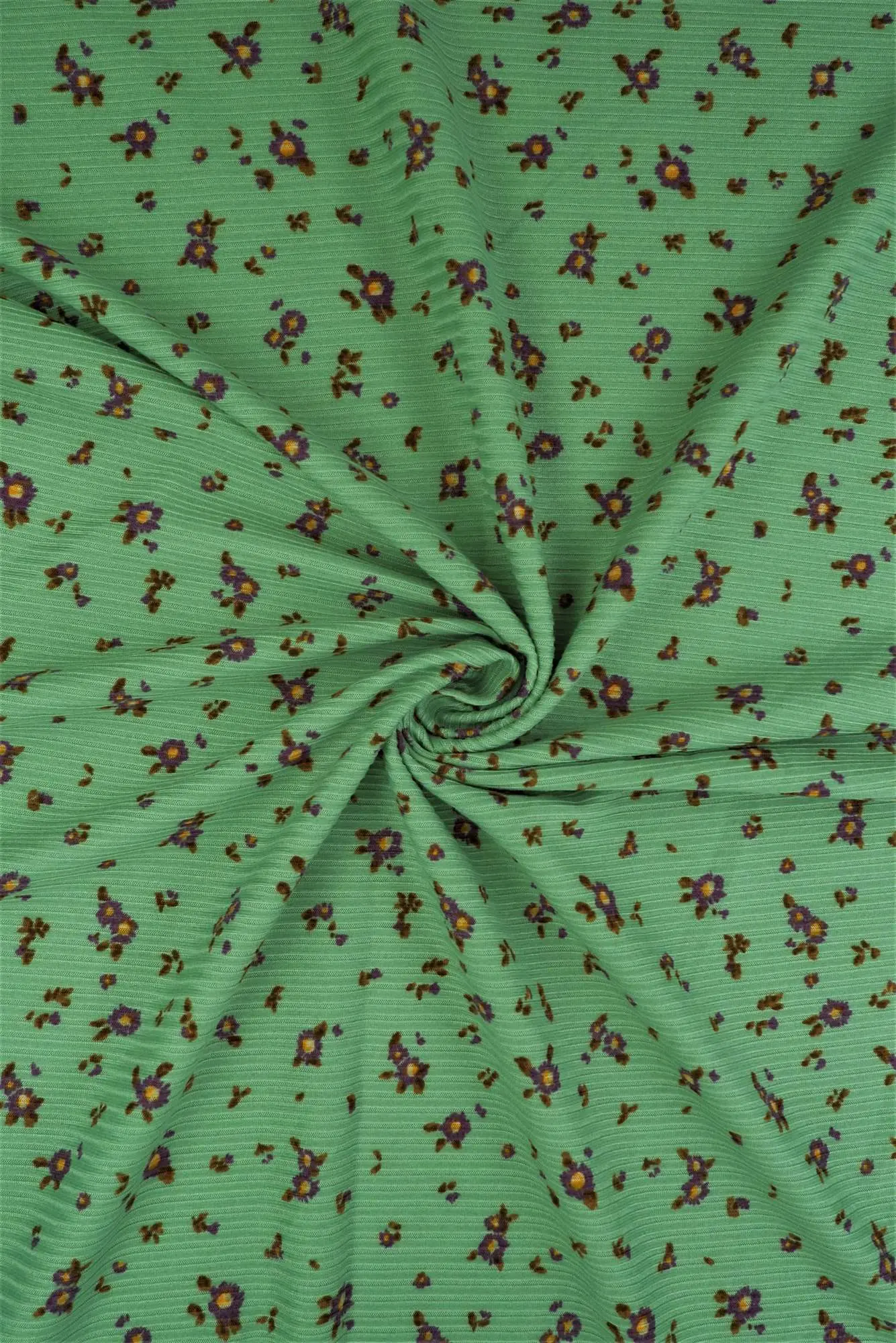 Rib Knit Ditsy Floral Stretch Fabric - KNT3422-MS10092 - Image 3