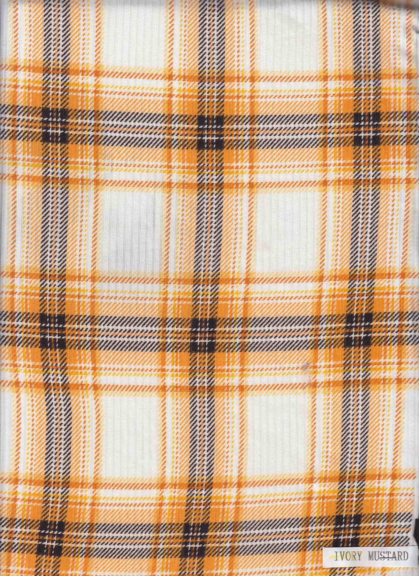 Rib Knit Plaid Stretch Fabric - KNT3422-Q01221 - Image 4