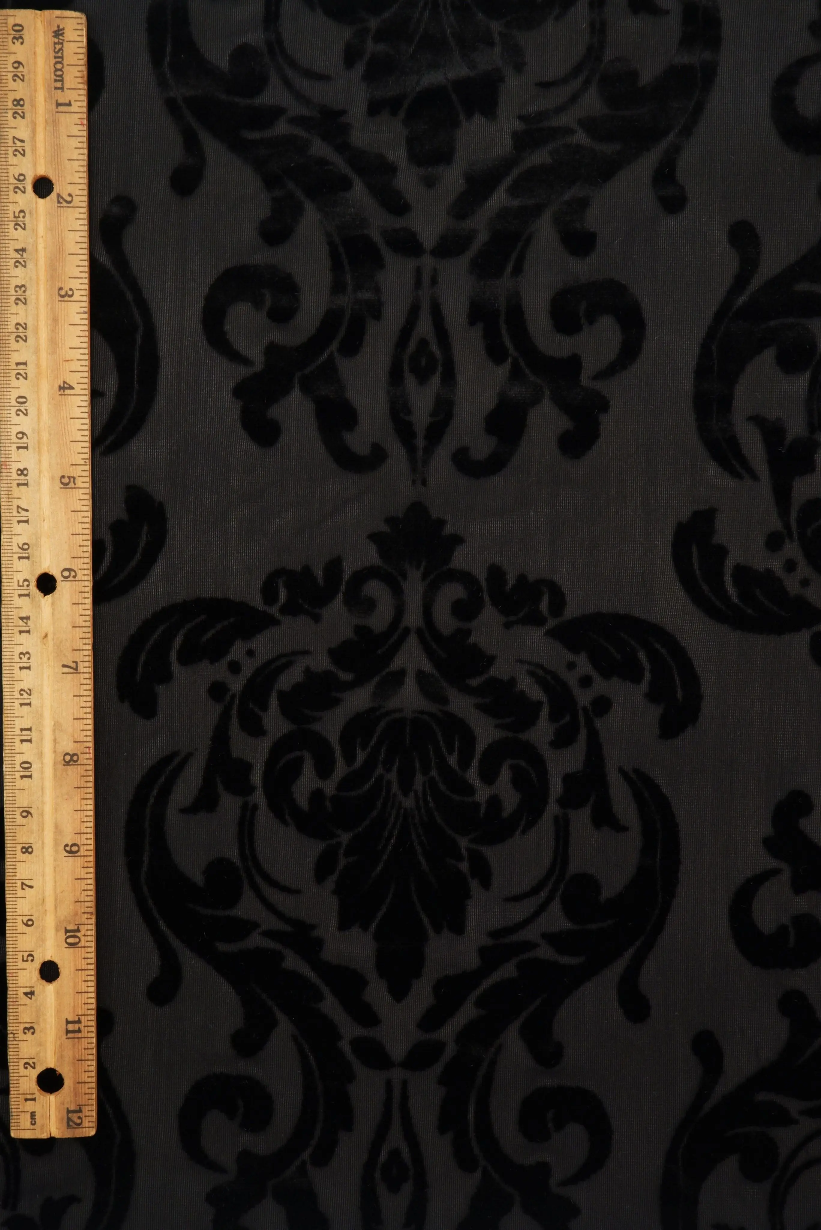 Damask Velvet Burnout Fabric KNT3869-MS11593 - Image 2
