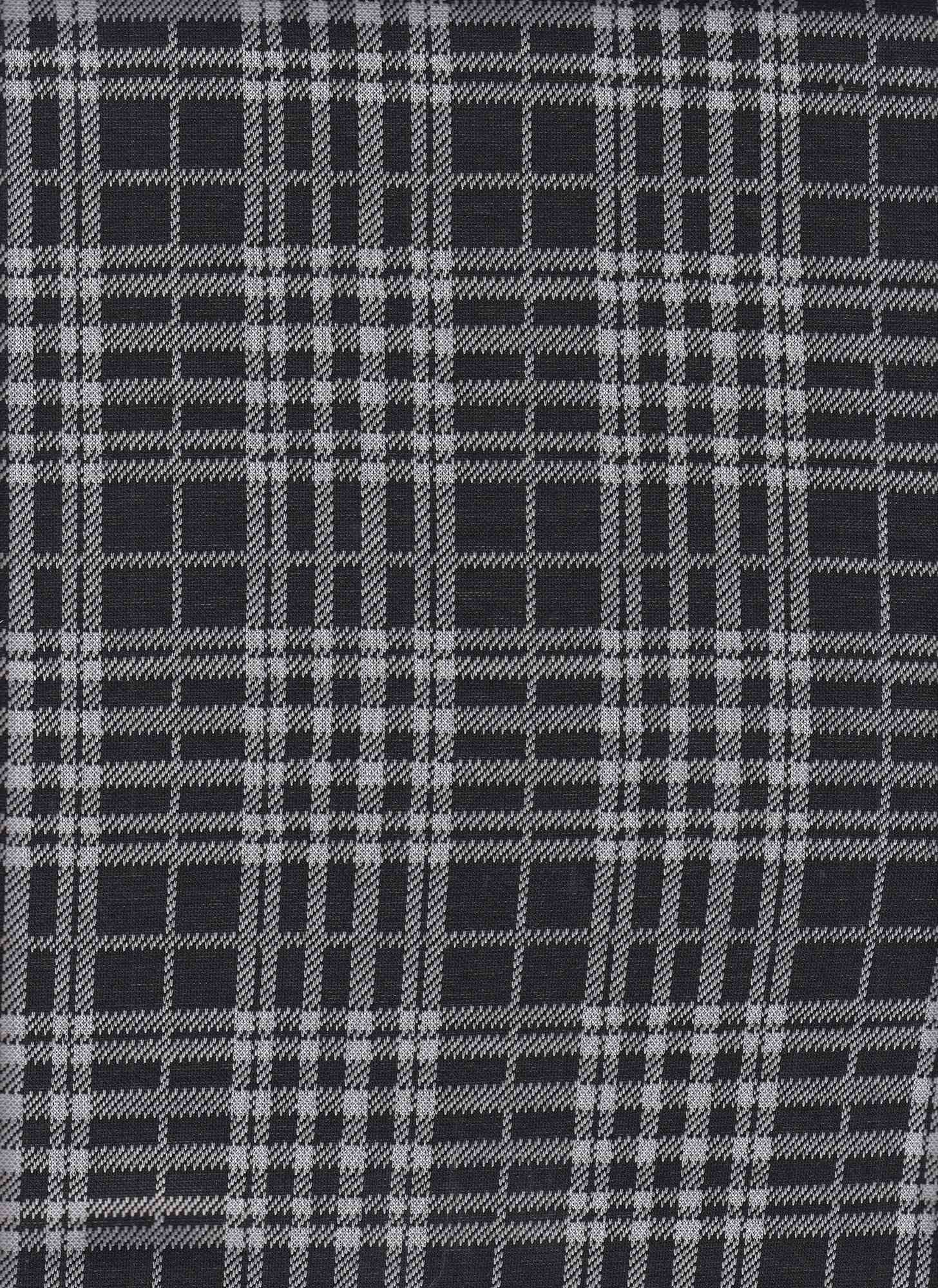 Double Knit Plaid Jacquard Stretch Fabric - KNT3908 - Image 5