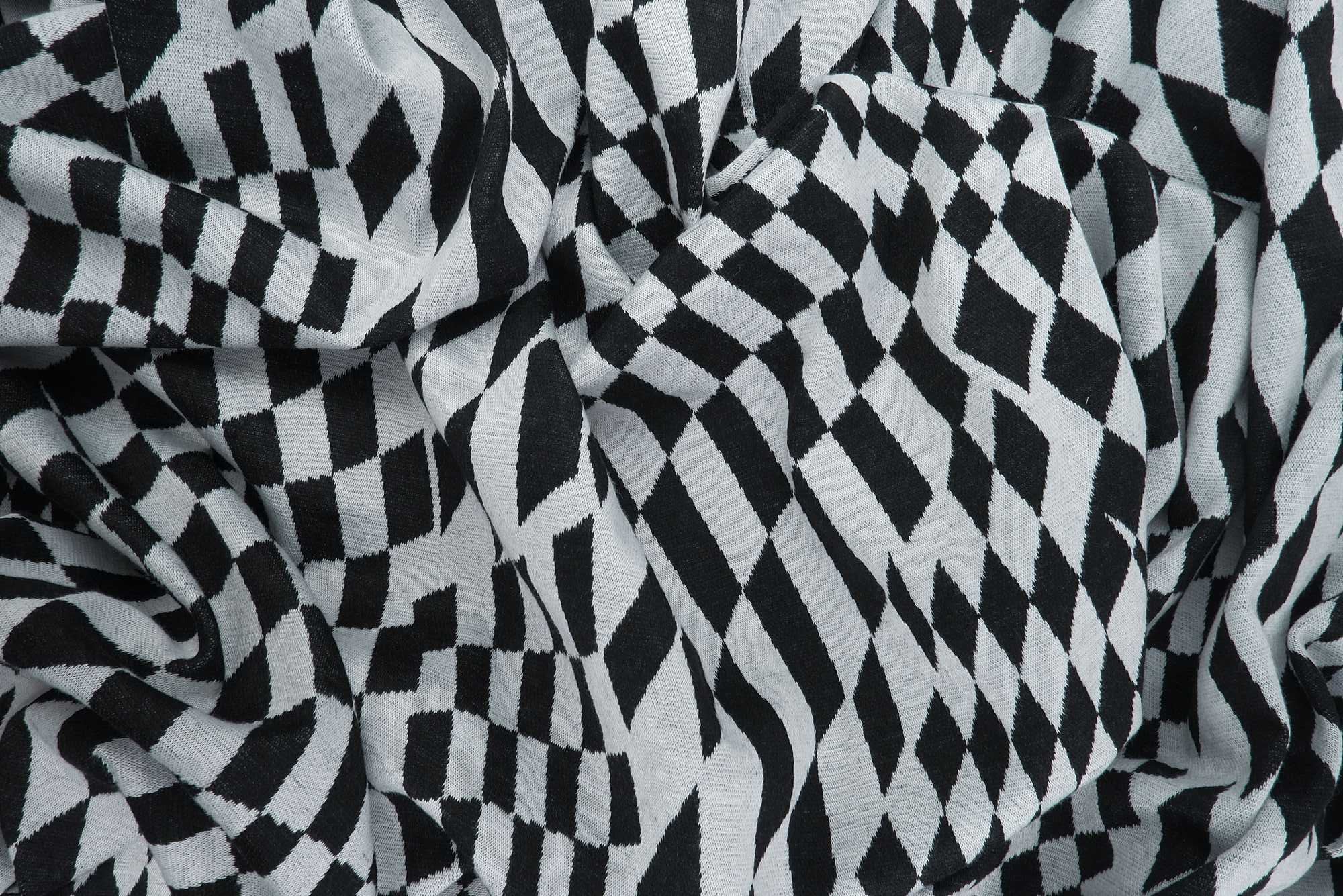 Double Knit Jacquard Checkered Stretch Fabric - KNT4438 - Image 11