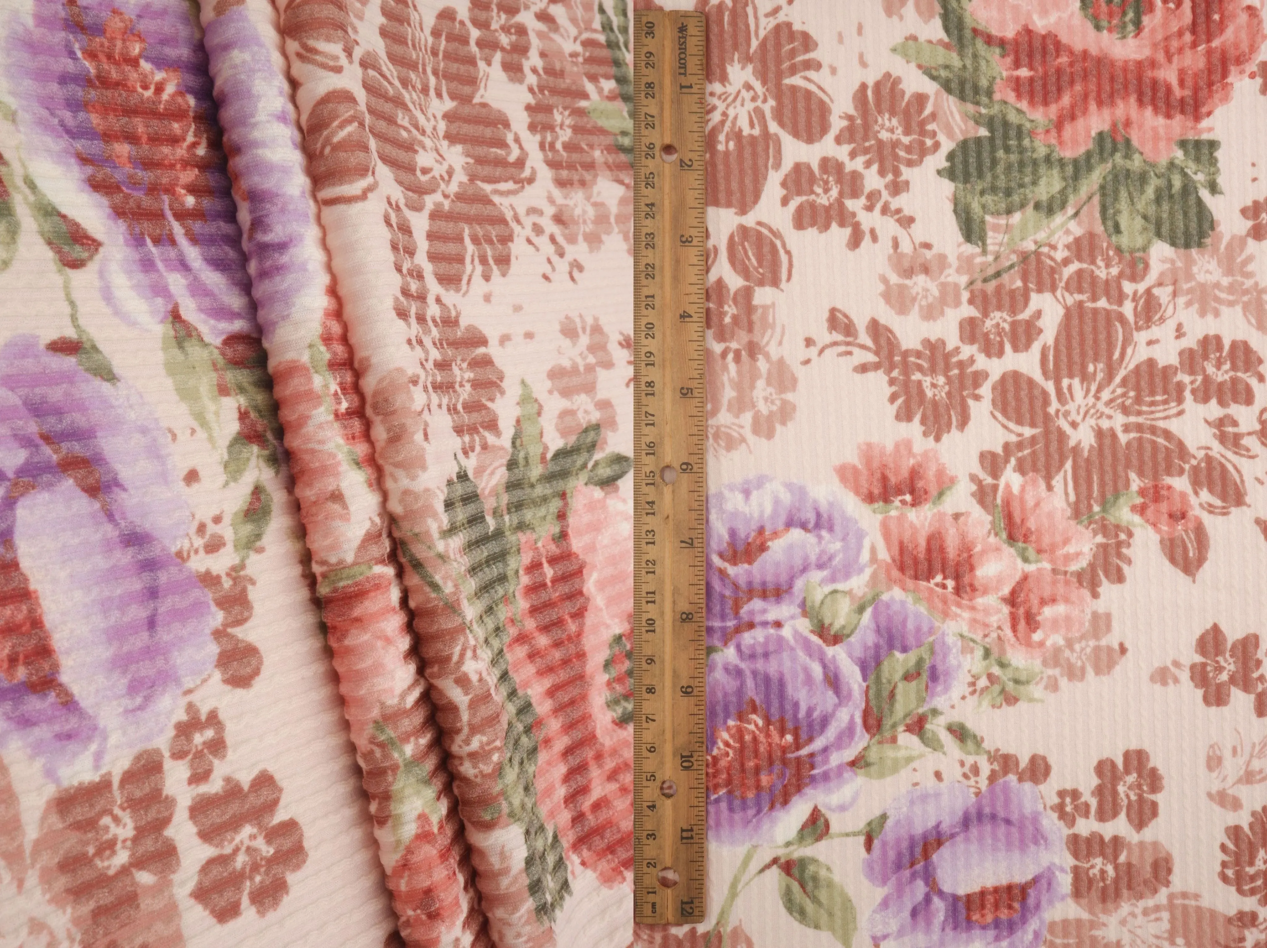 Digital Double Knit Jacquard Floral Fabric   KNT4463-MS11567 - Image 2