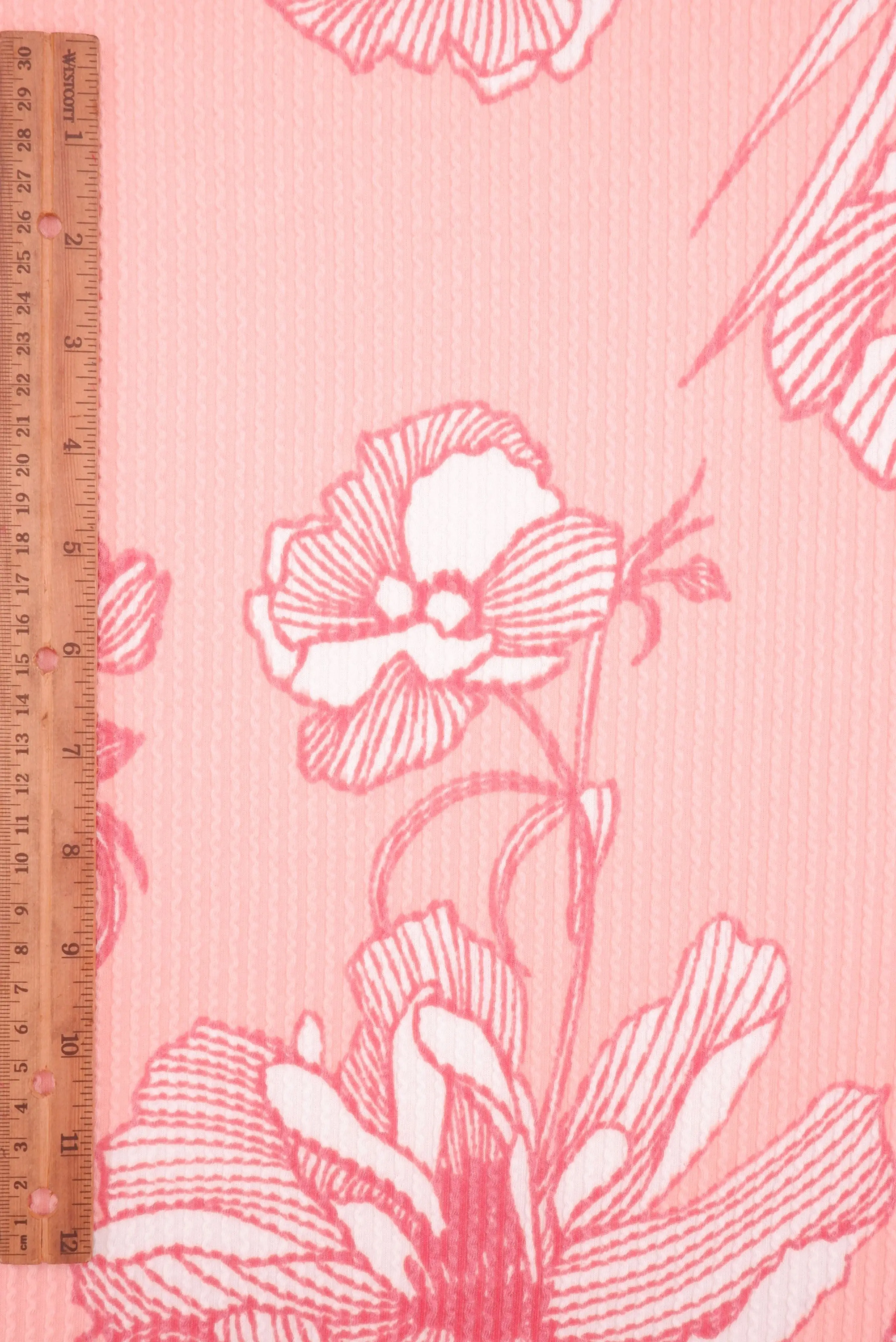 Floral Double Knit Fabric   KNT4463-MS11628 - Image 9