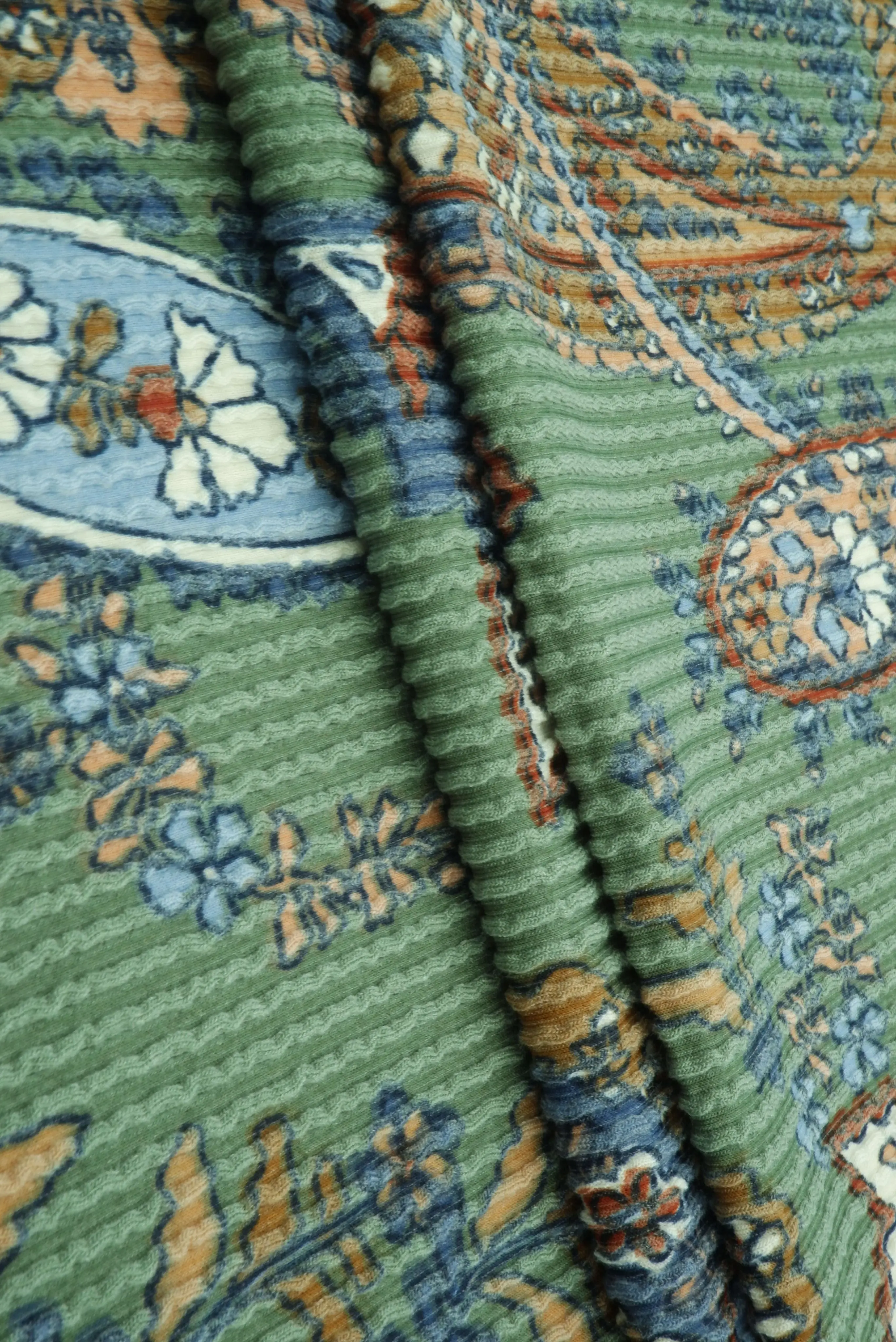 Double Knit Jacquard Paisley Fabric KNT4463-Q10504B - Image 10