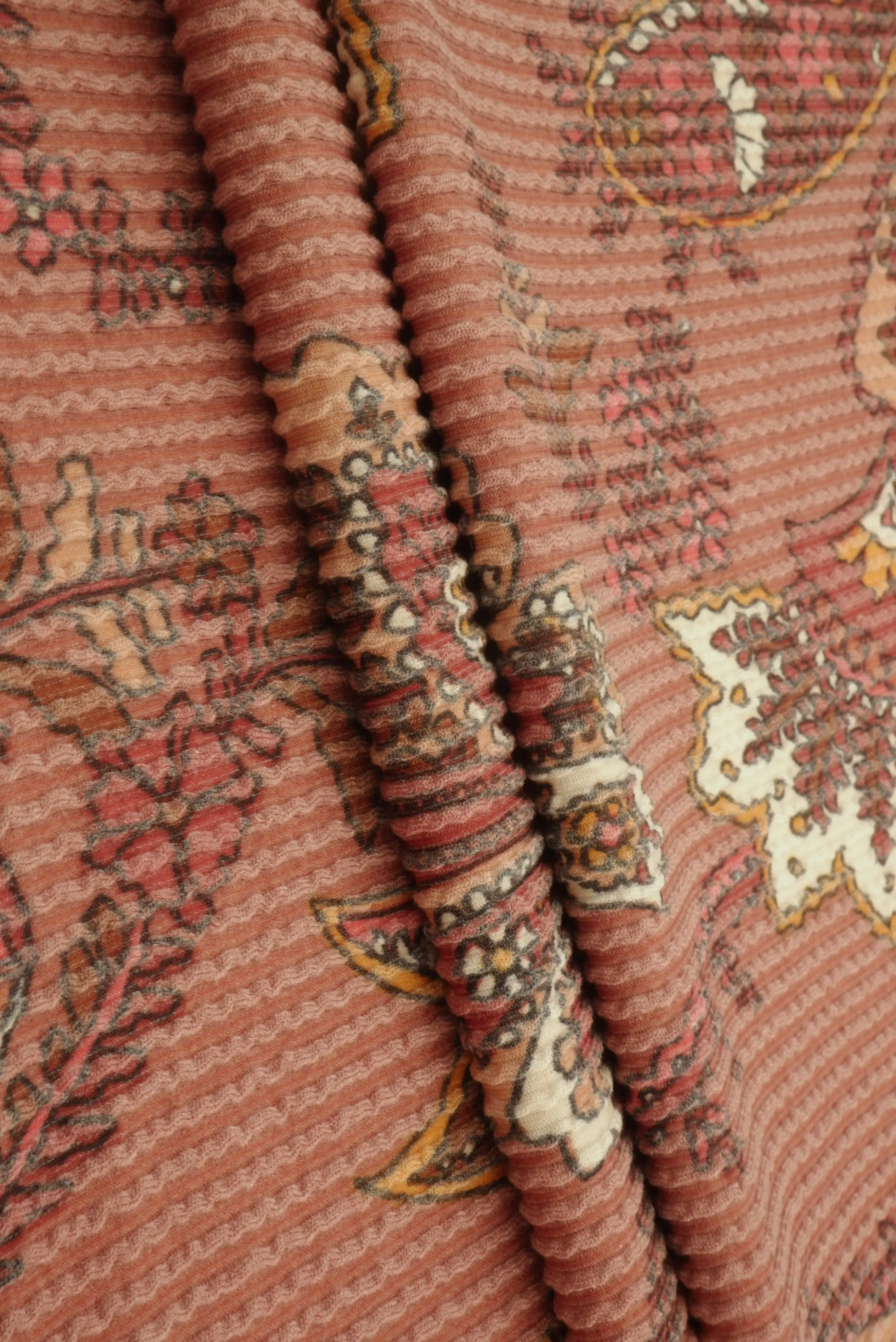 Double Knit Jacquard Paisley Fabric KNT4463-Q10504B - Image 6