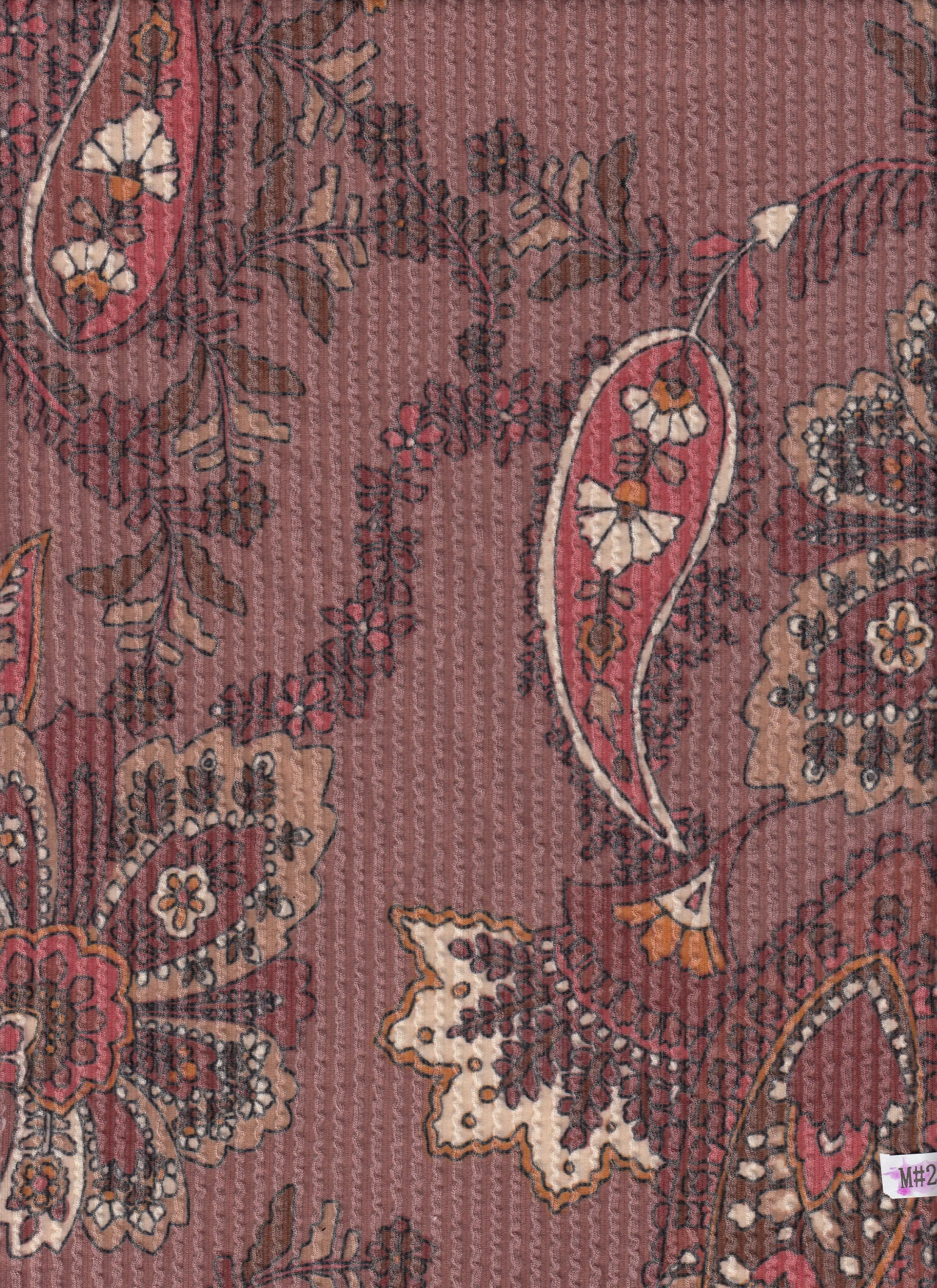 Double Knit Jacquard Paisley Fabric KNT4463-Q10504B - Image 8