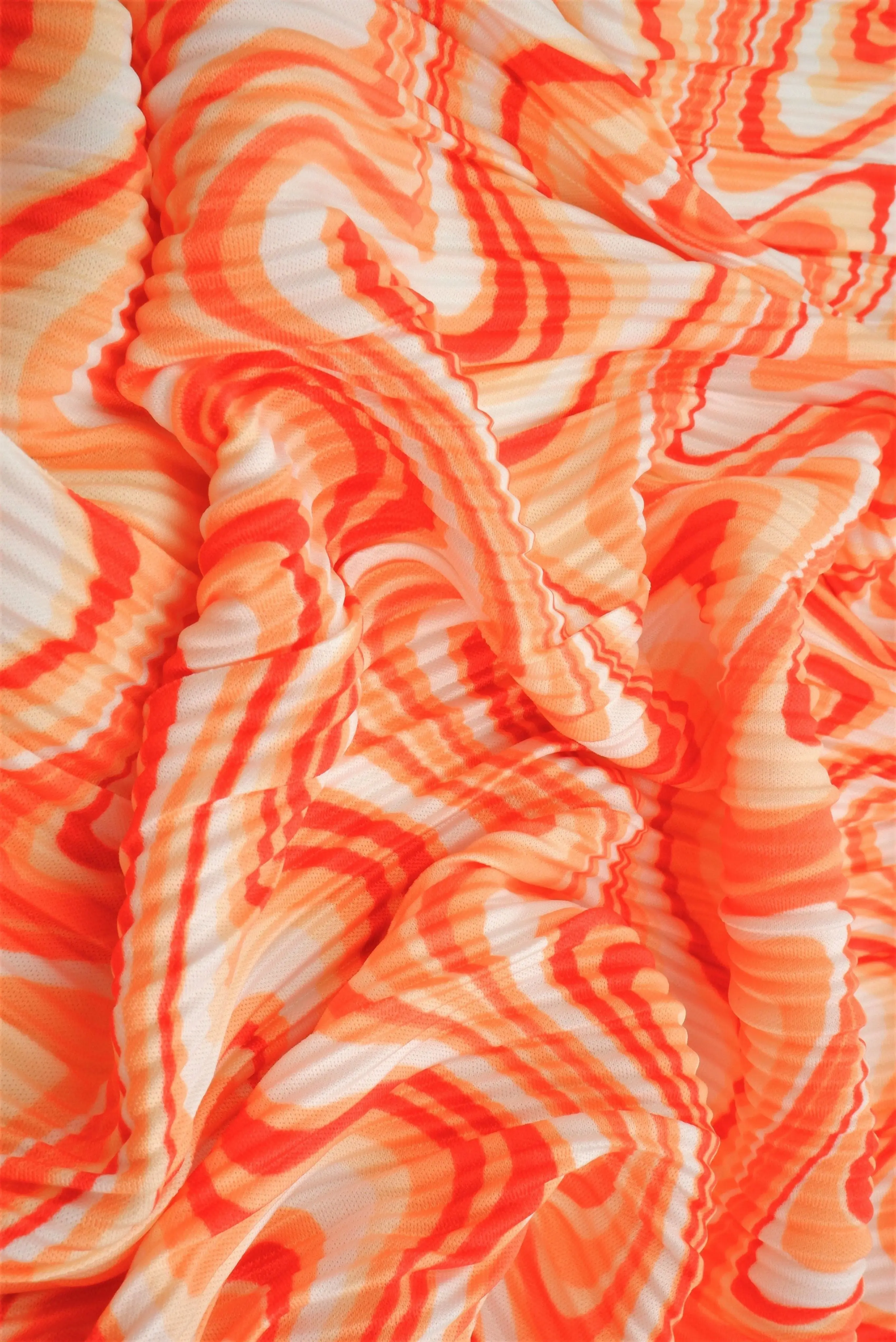 Pleated Geometric Wave Bodre Interlock Knit Fabric - KNT4470-Q20501B - Image 5