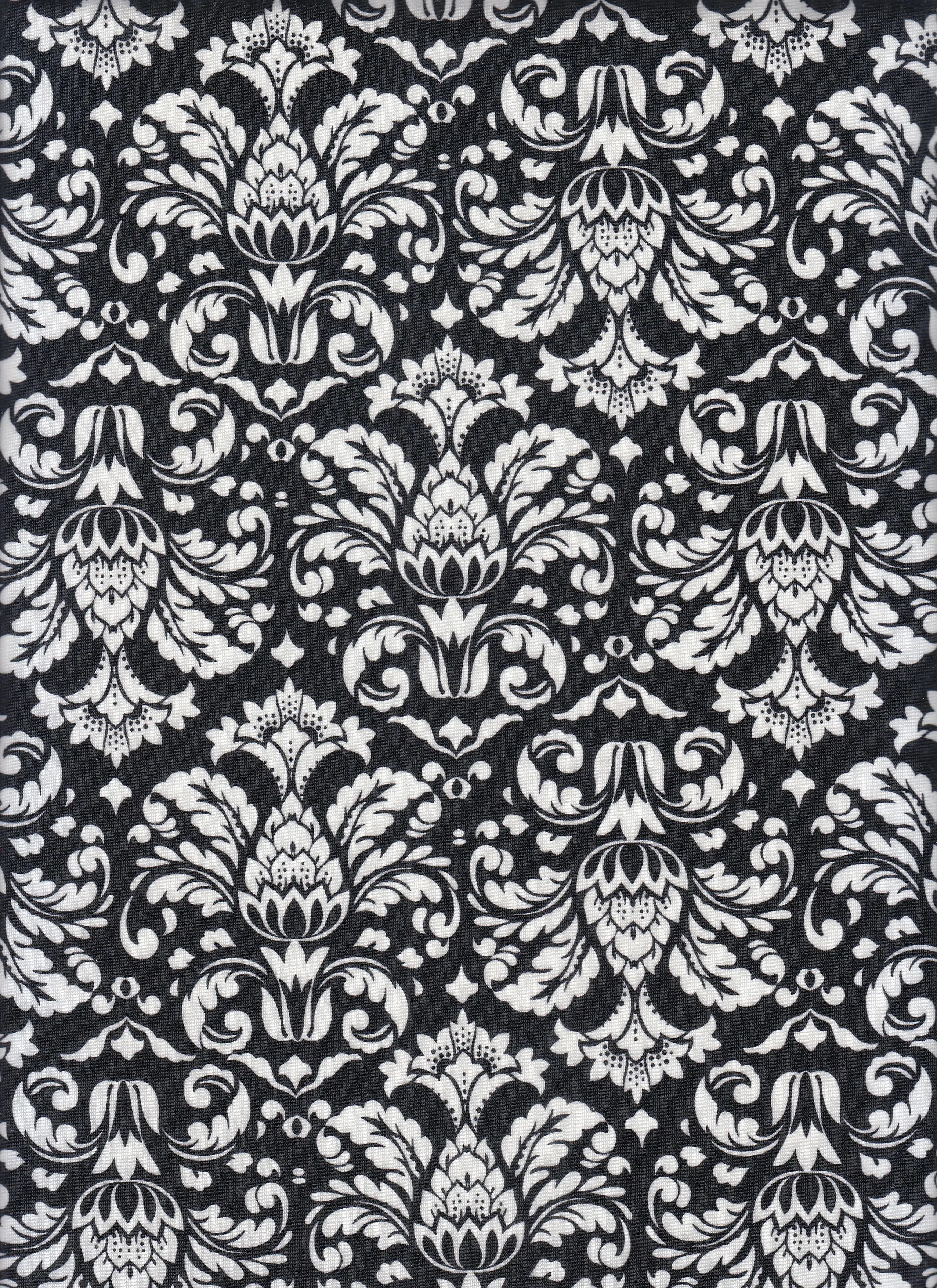 Damask Wallpaper DTY Stretch Knit Fabric - KNT4498-M11378B