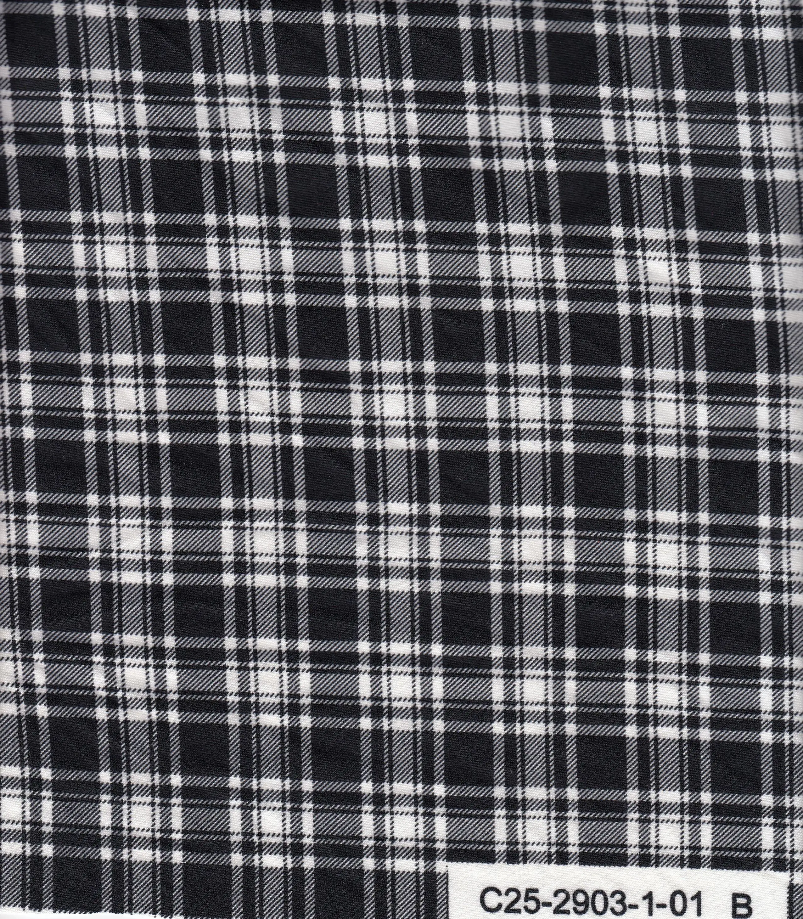 DTY Brushed Plaid Print Knit Fabric KNT4520-DU1205B - Image 3