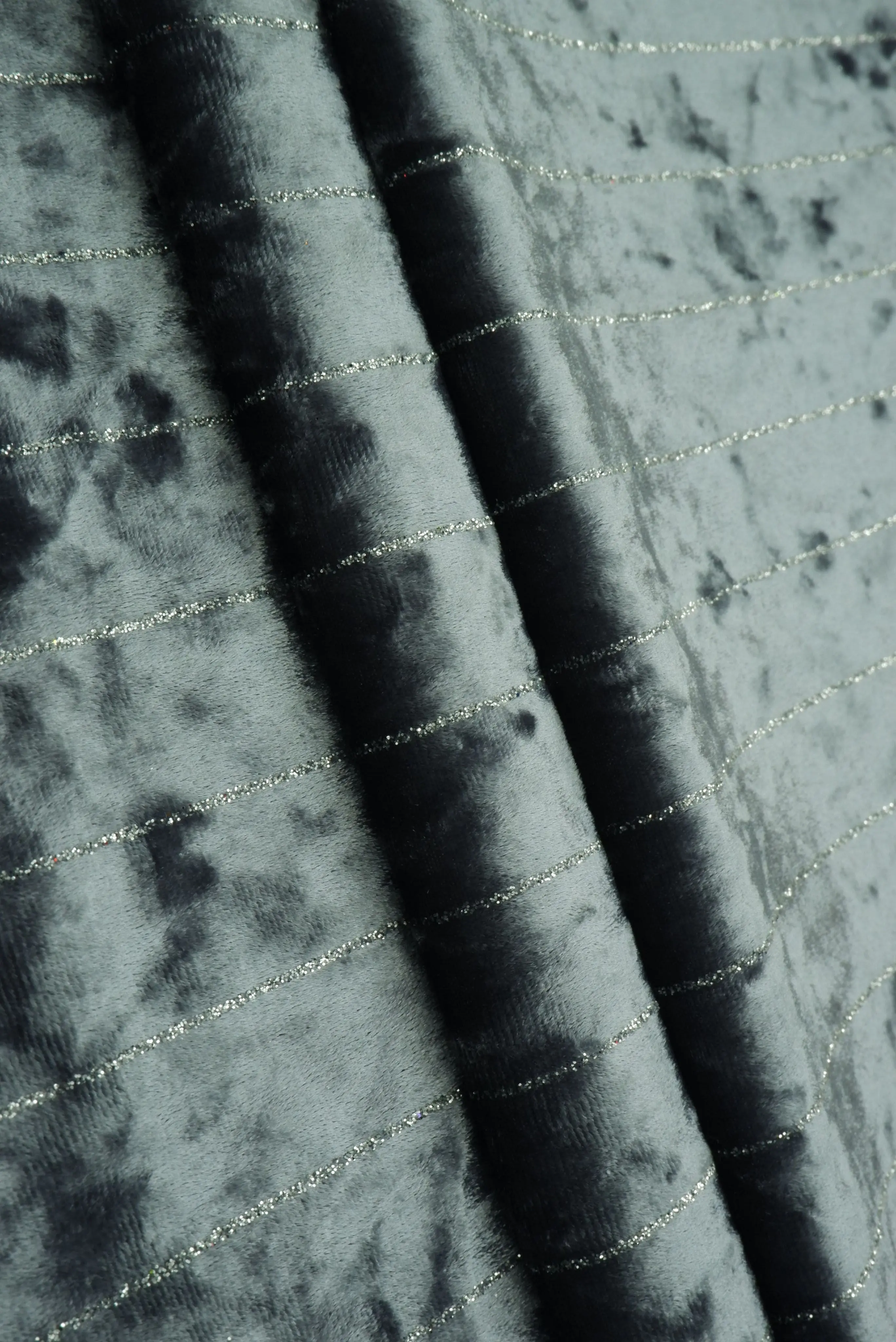 Velvet Glitter Stripe Knit Fabric - KNT4551 - Image 9