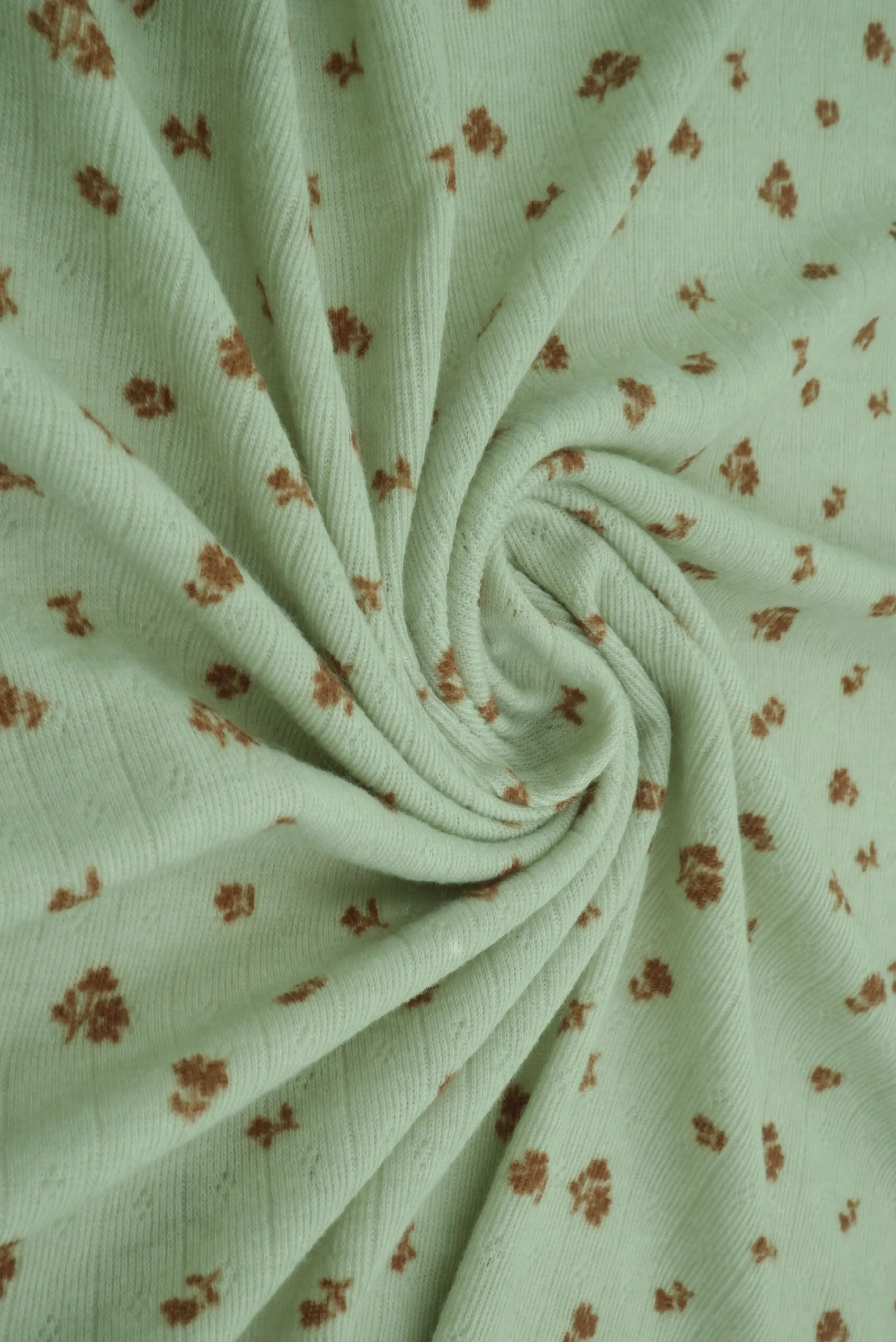 Ditsy Print Cotton Style Pointelle Knit Fabric - KNT4606-MS11366 - Image 15