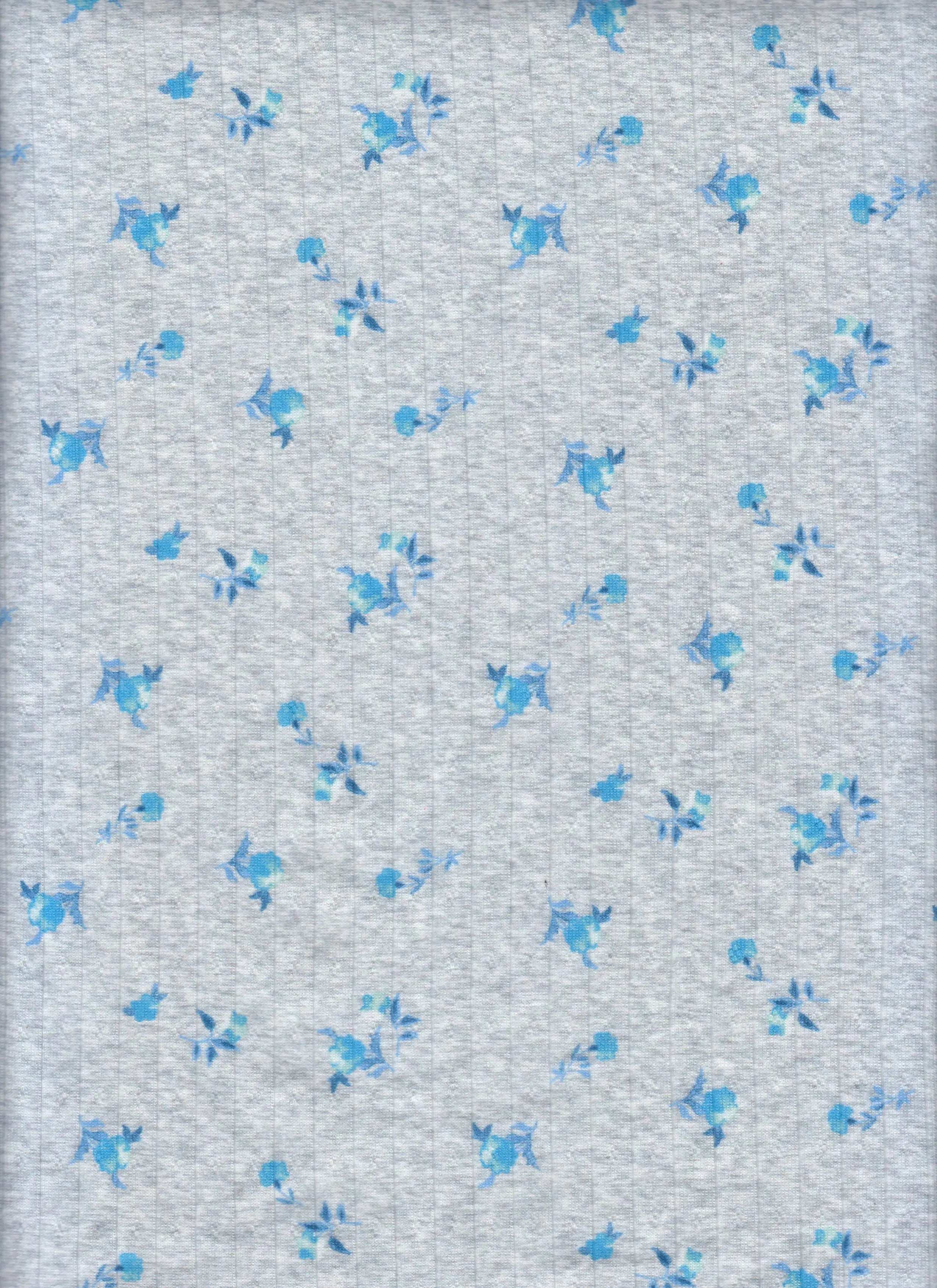 Floral Digital Print Pointelle Knit Fabric - KNT4622-M10602D - Image 4