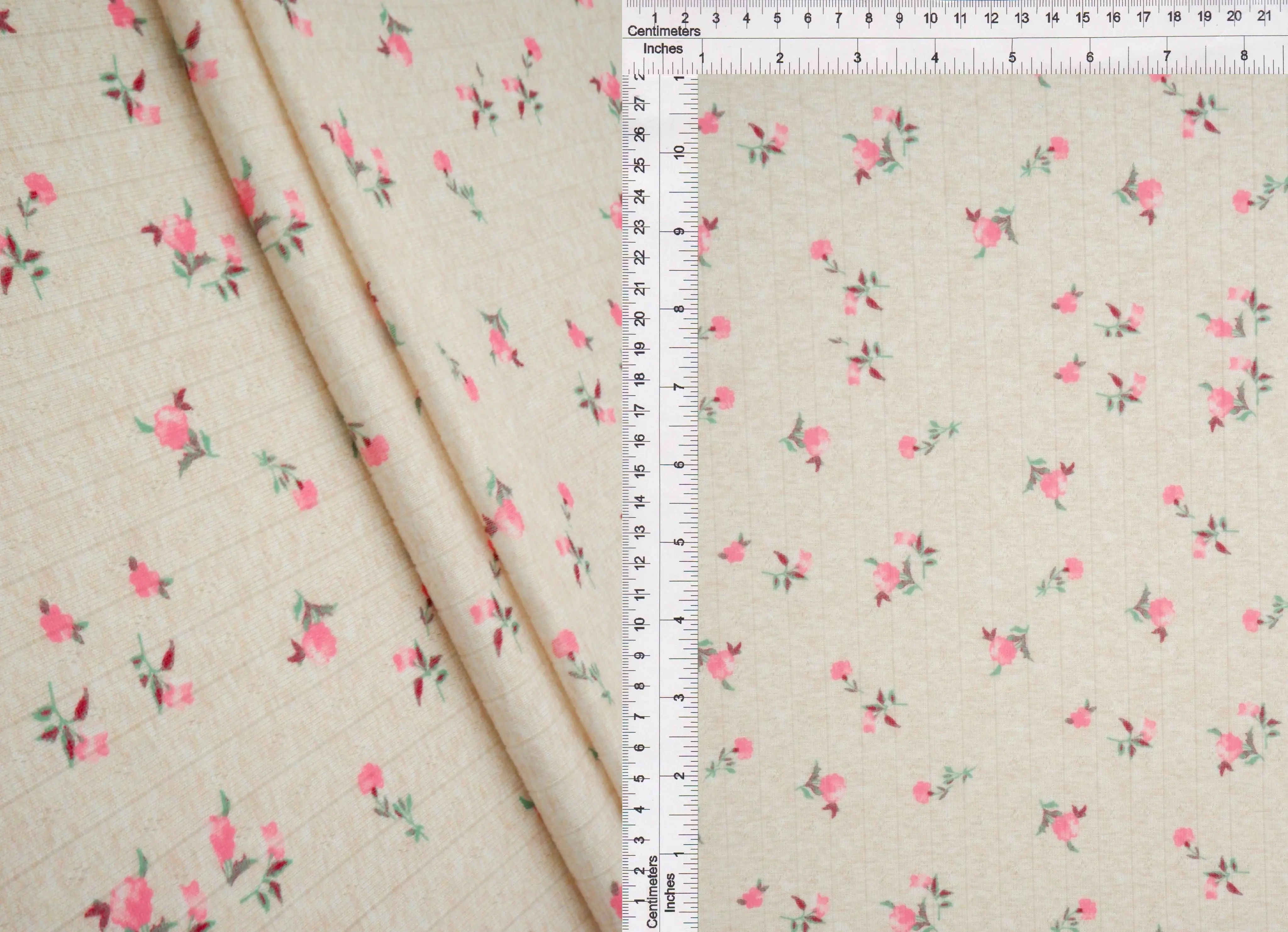 Floral Digital Print Pointelle Knit Fabric - KNT4622-M10602D - Image 5