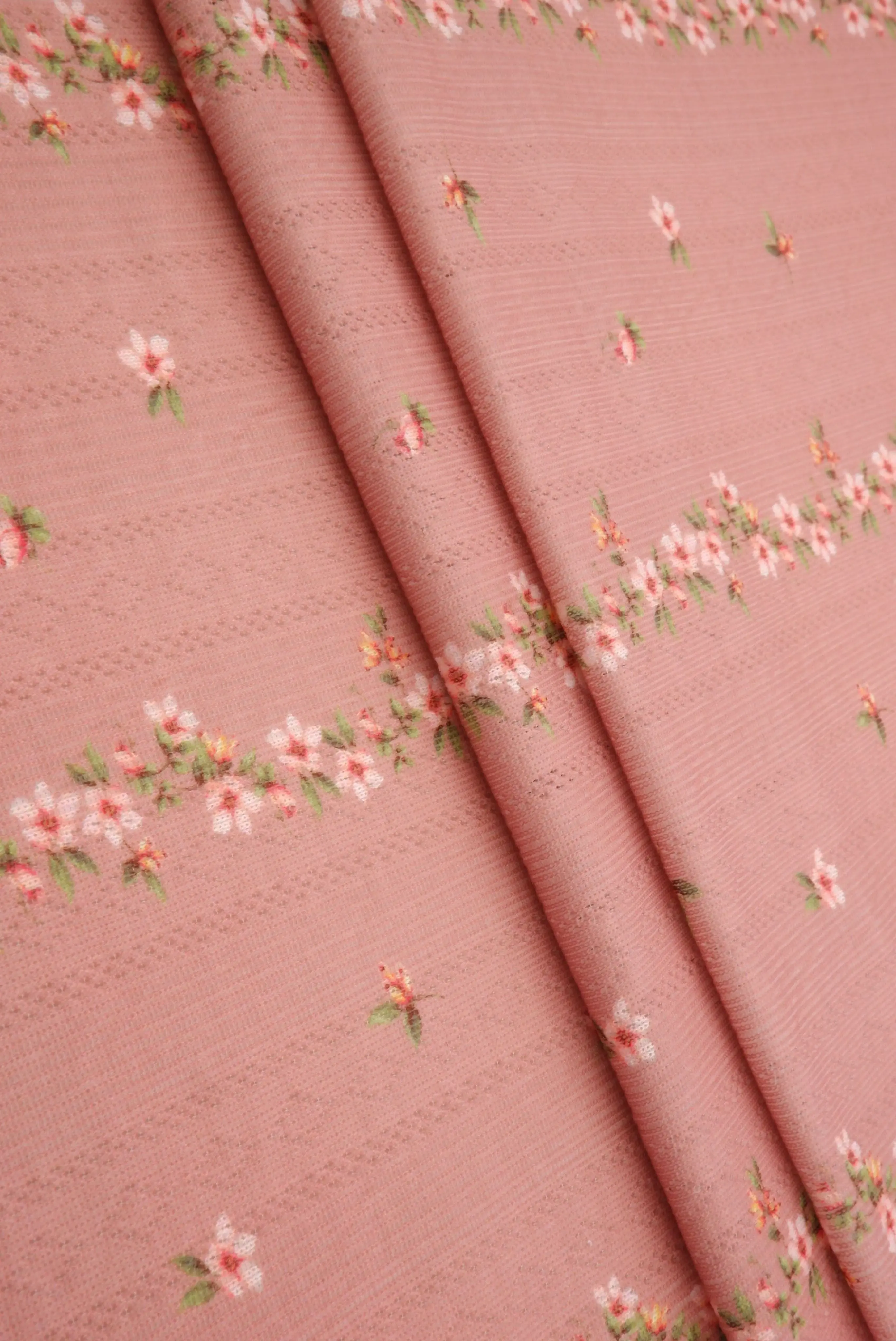 Ditsy Floral Pointelle Print Fabric   KNT4653-MS11543 - Image 7