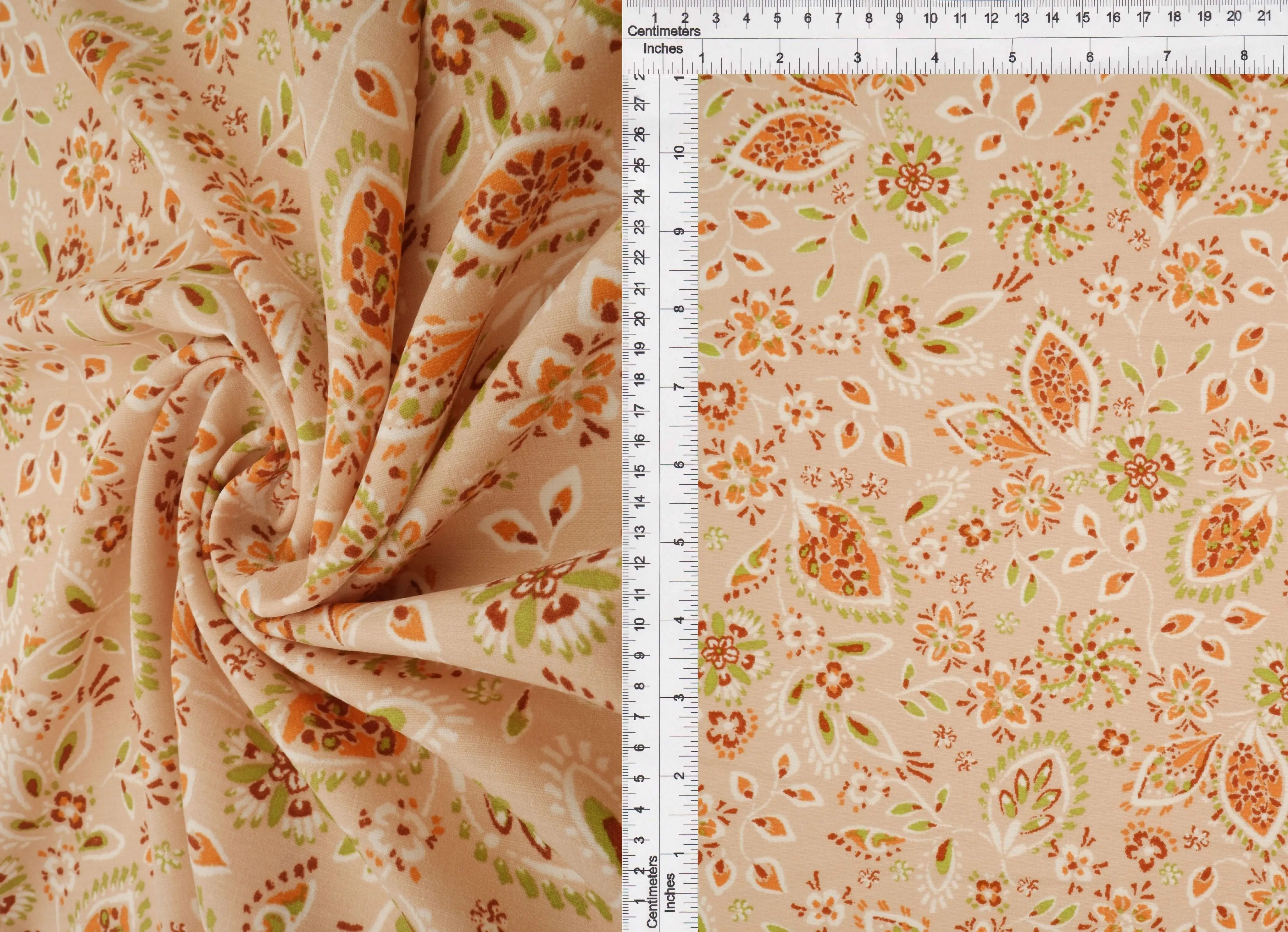 Leaf Floral Linen Look Woven Fabric - LIN4635-MS11117 - Image 2
