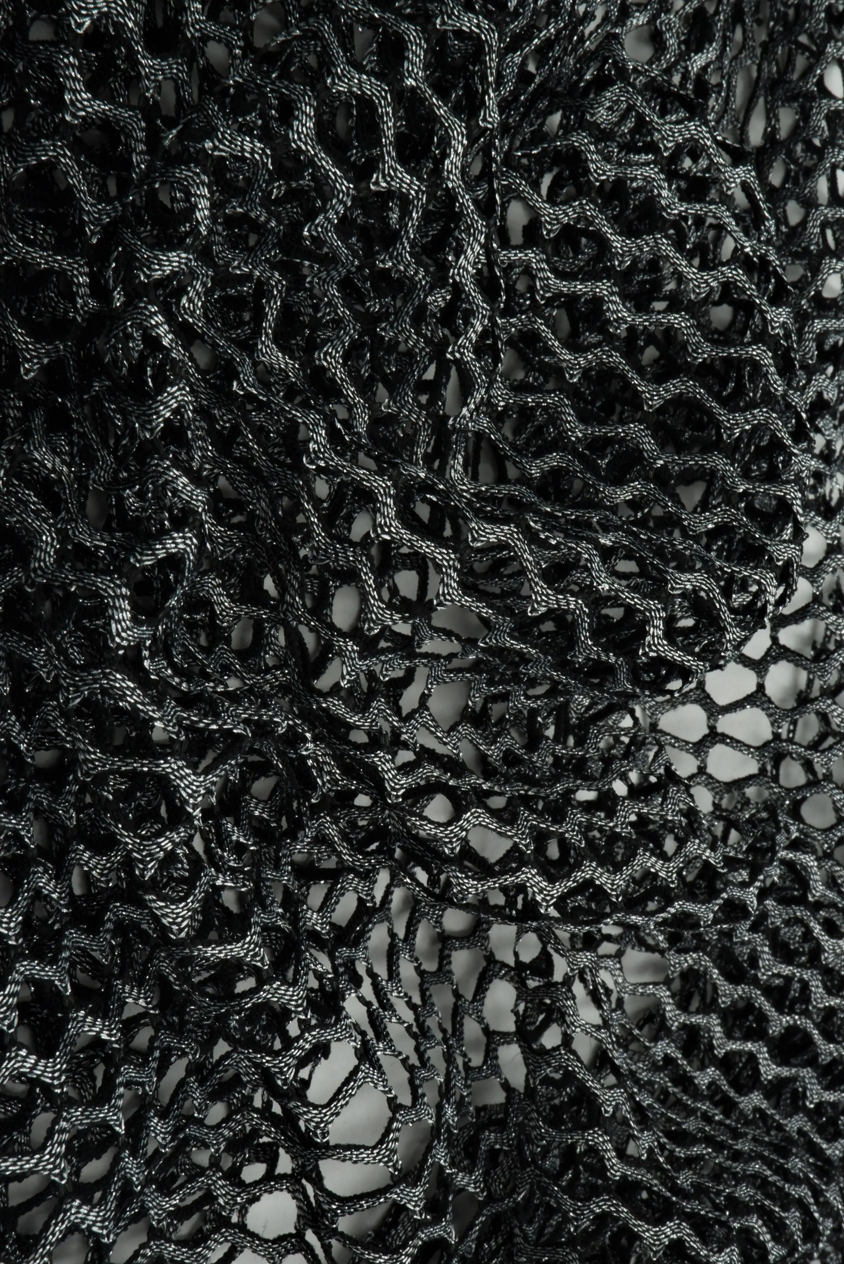 Lurex Fishnet Mesh Stretch Fabric - MESH-4467 - Image 2