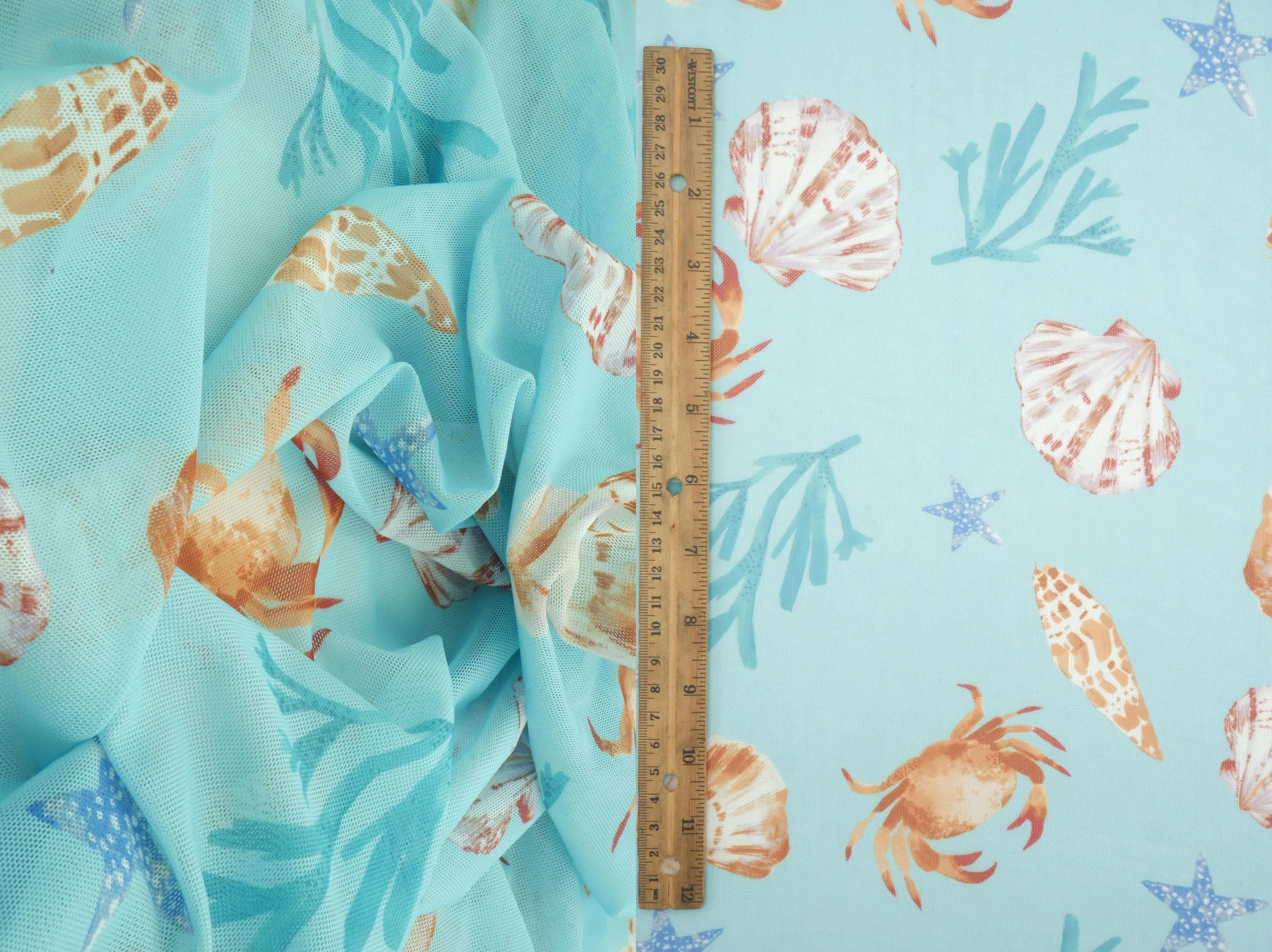 Sea Element Mesh Digital Print Fabric   MESH-MS11609D - Image 9
