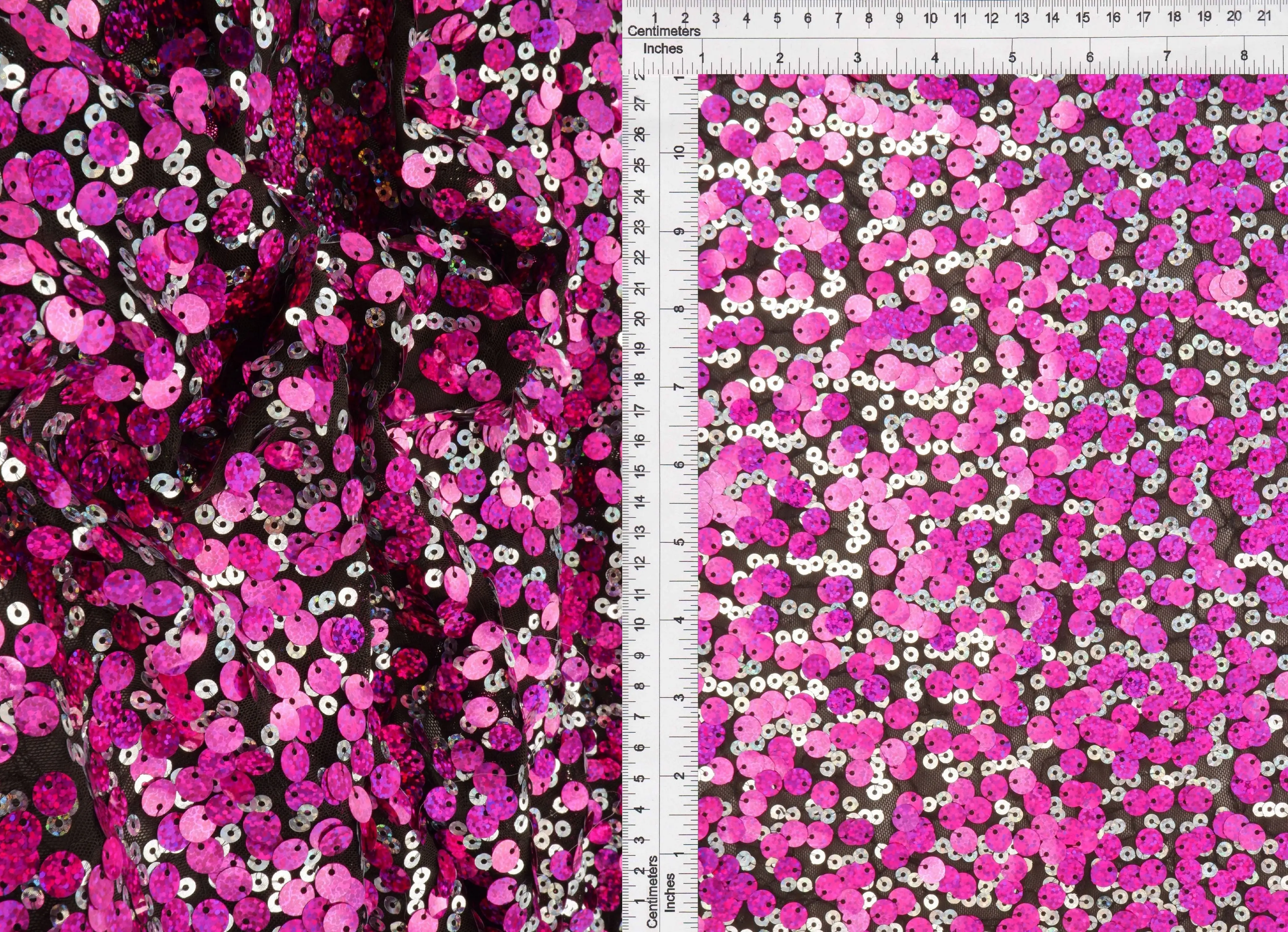 Sequin Mesh Stretch Fabric - MESH NYLON/PL