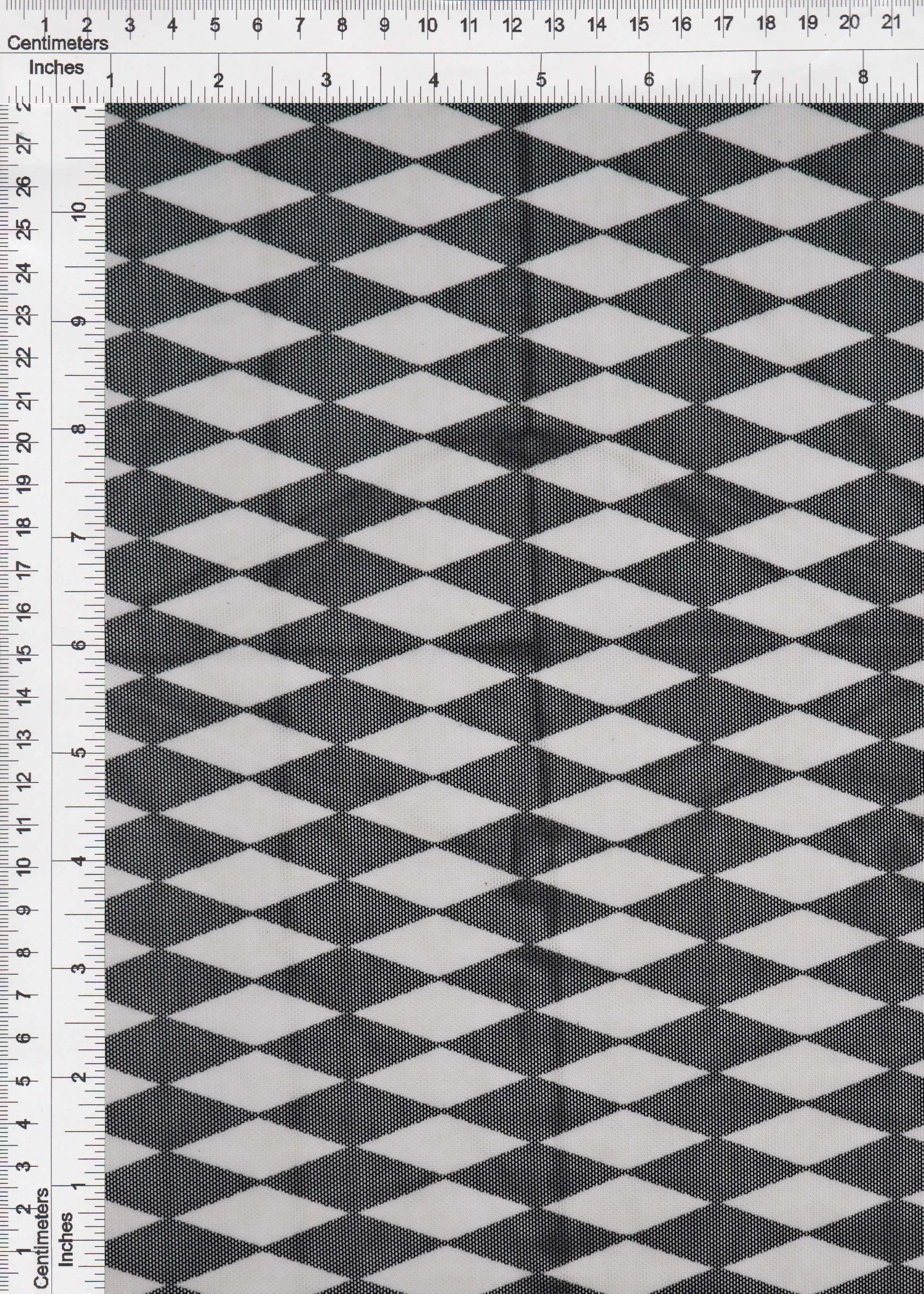 Mesh Retro Geometric Flocking Print Fabric - MESH-Q20216 - Image 10