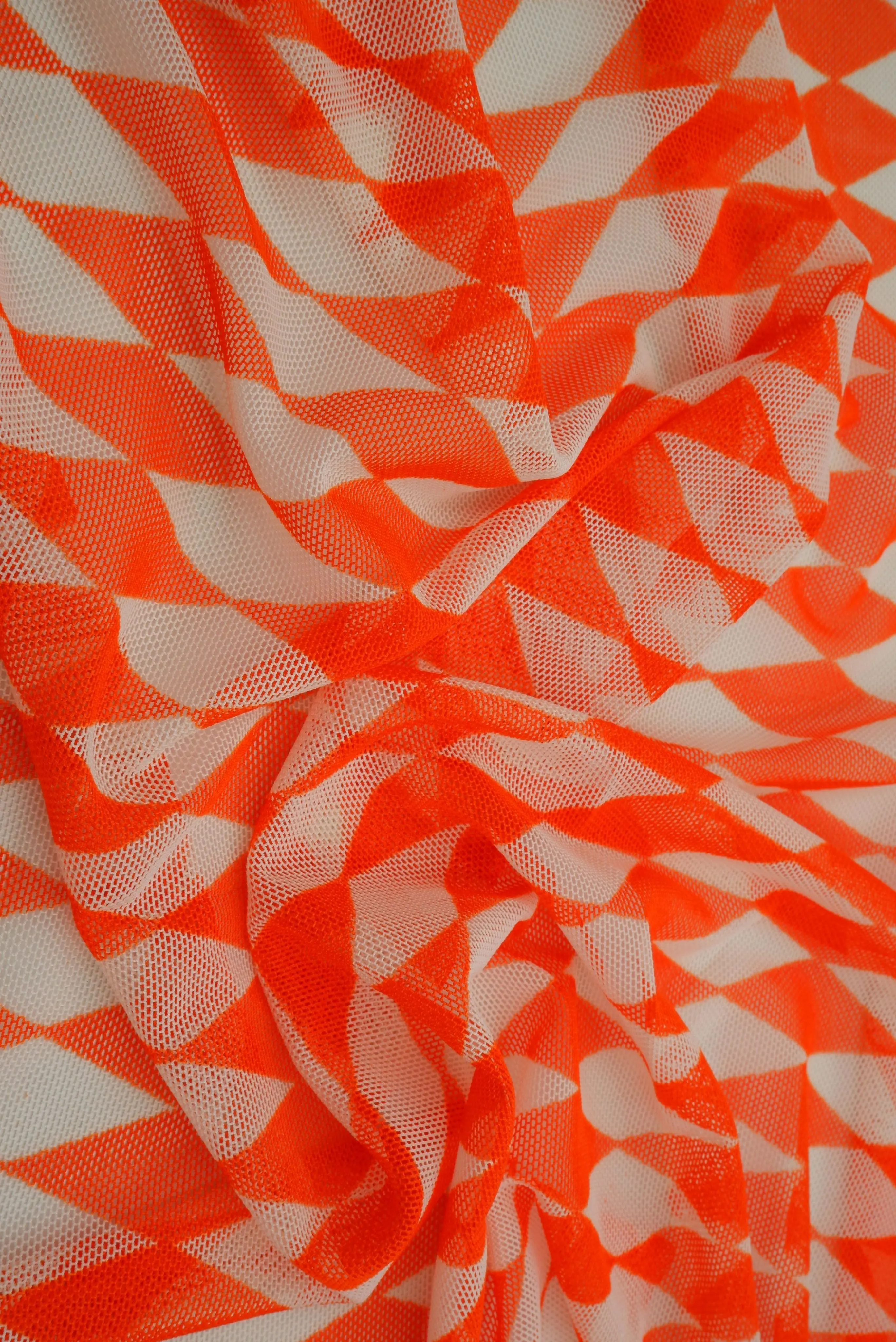 Mesh Retro Geometric Flocking Print Fabric - MESH-Q20216 - Image 8