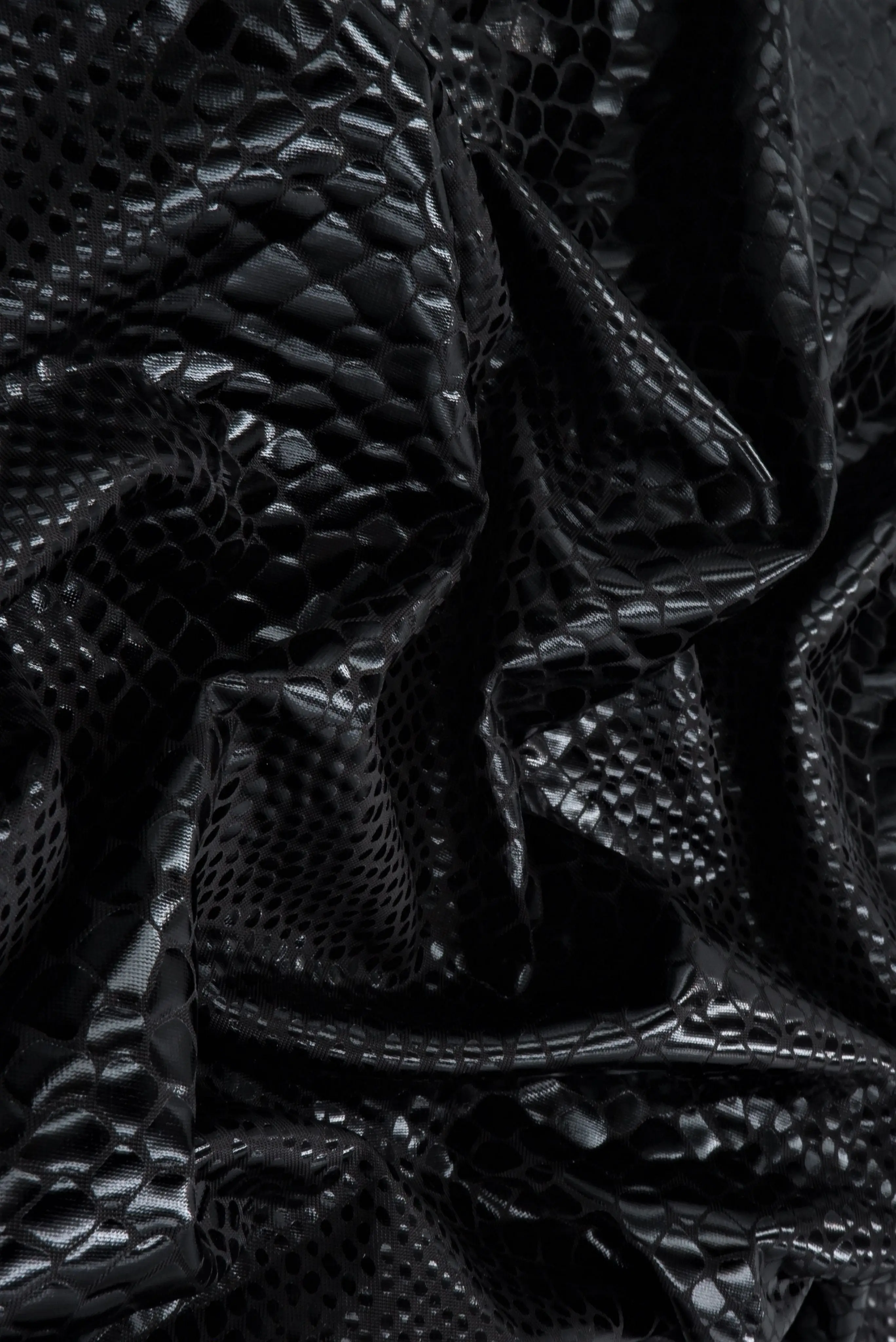 Coated Snake Pleather Knit Fabric - MTJ306 - Image 2