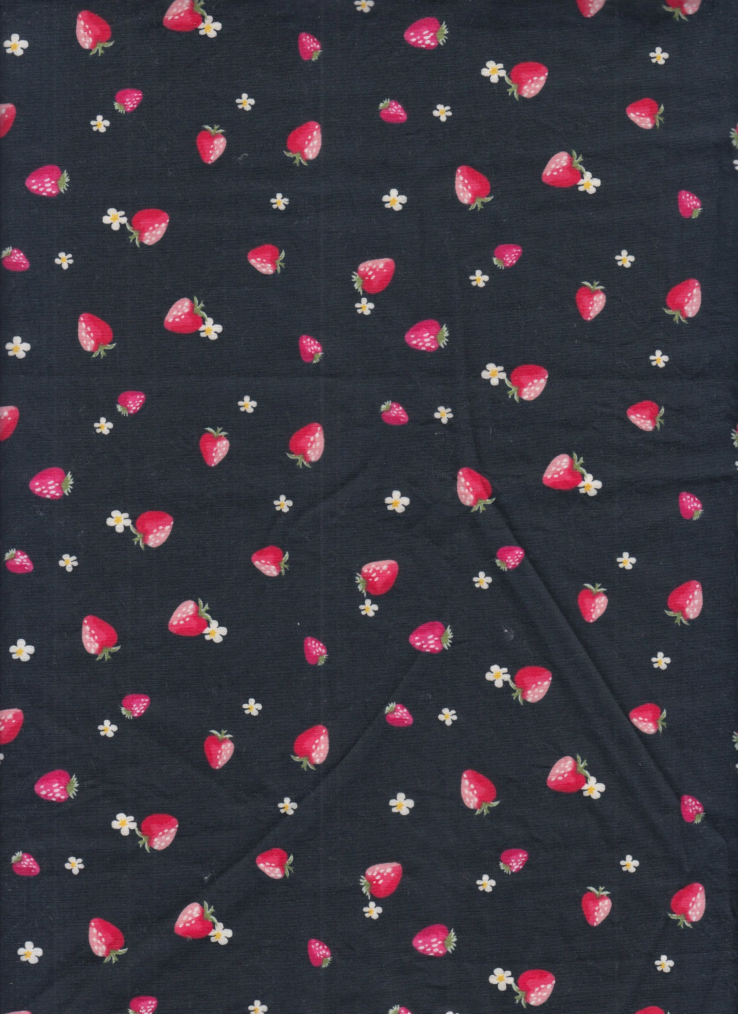 Strawberry Print Stretch Poplin Fabric - POP810-MS11479 - Image 8