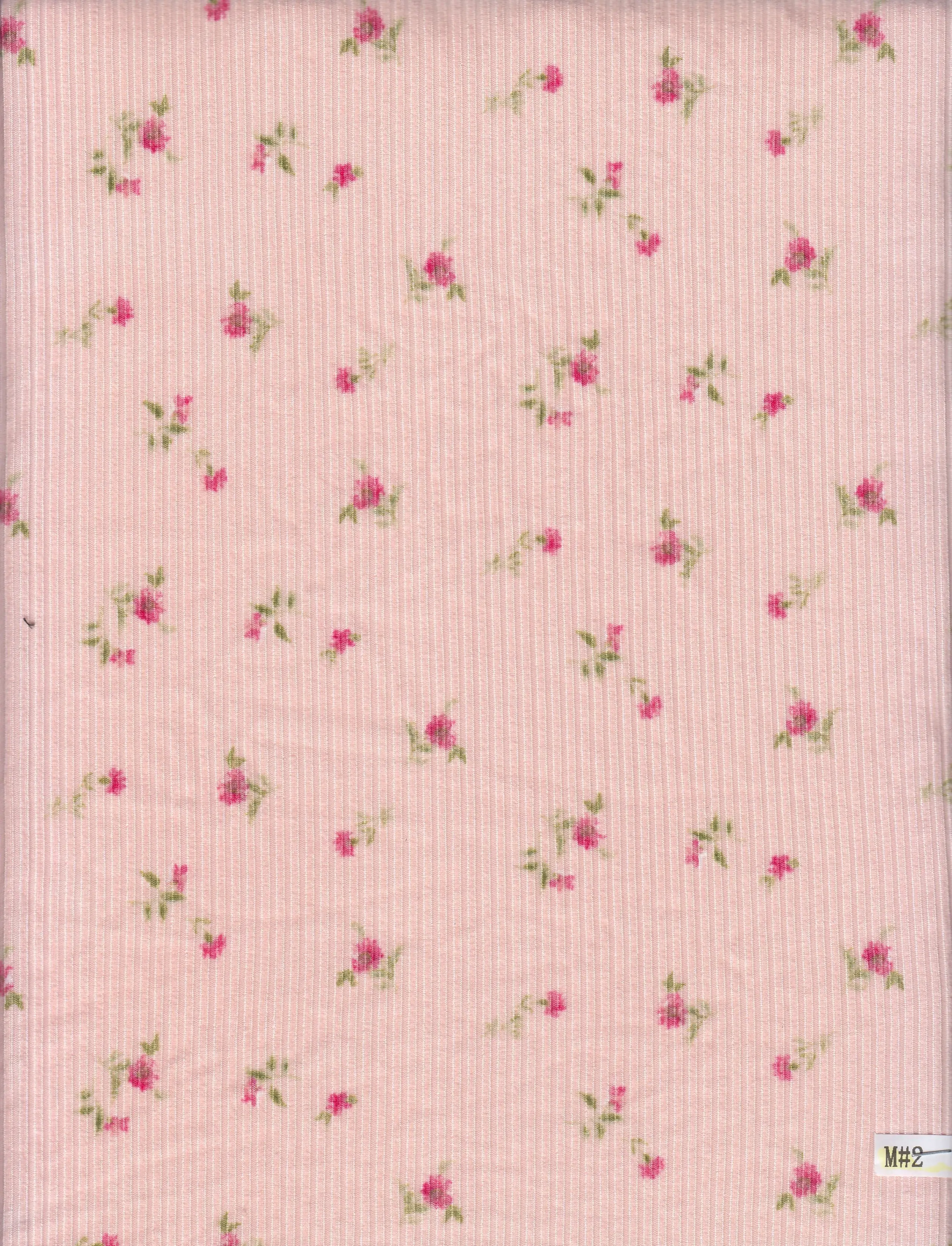 Ribbed Ditsy Floral Stretch Knit Fabric - KNT3422-MS10602 - Image 2