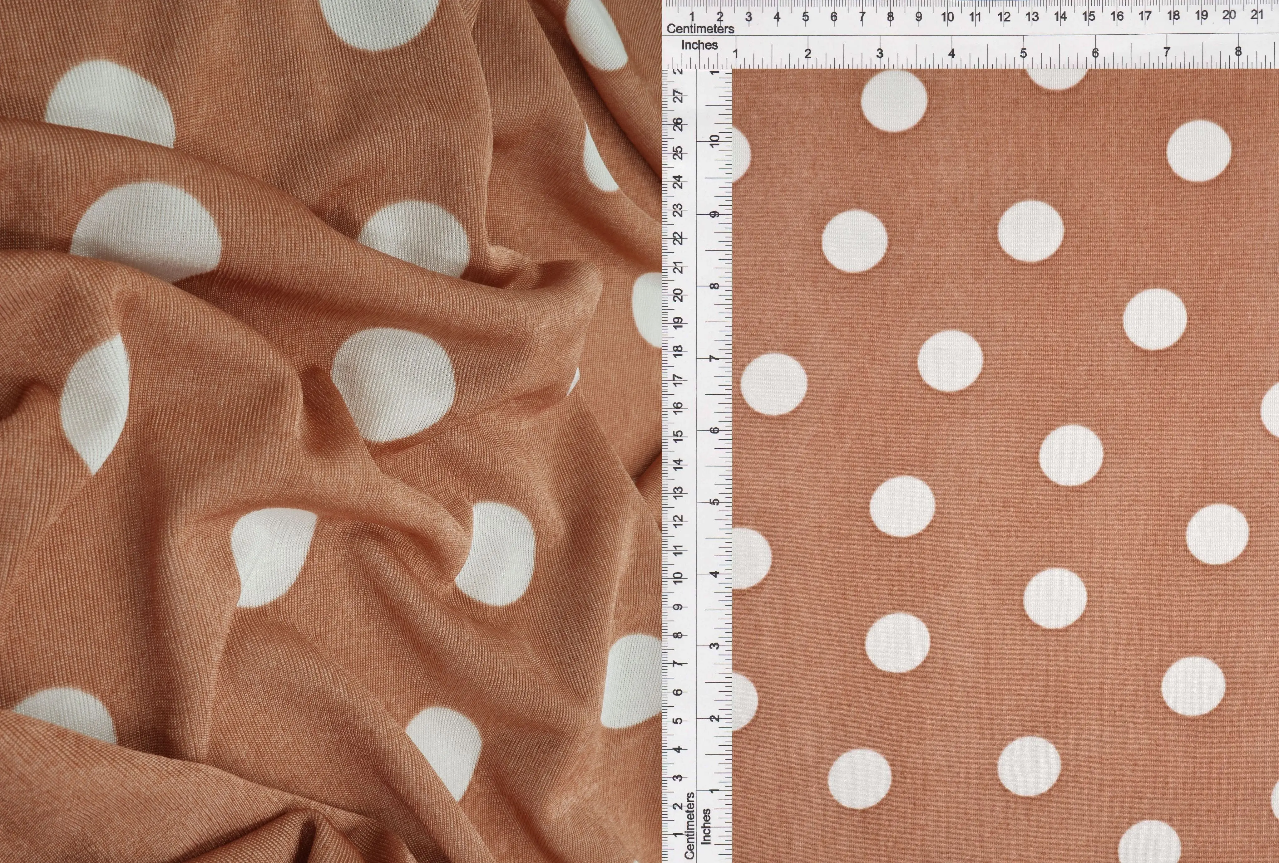 Ribbed Polka Dot Stretch Knit Fabric - KNT3963-DU1960 - Image 10