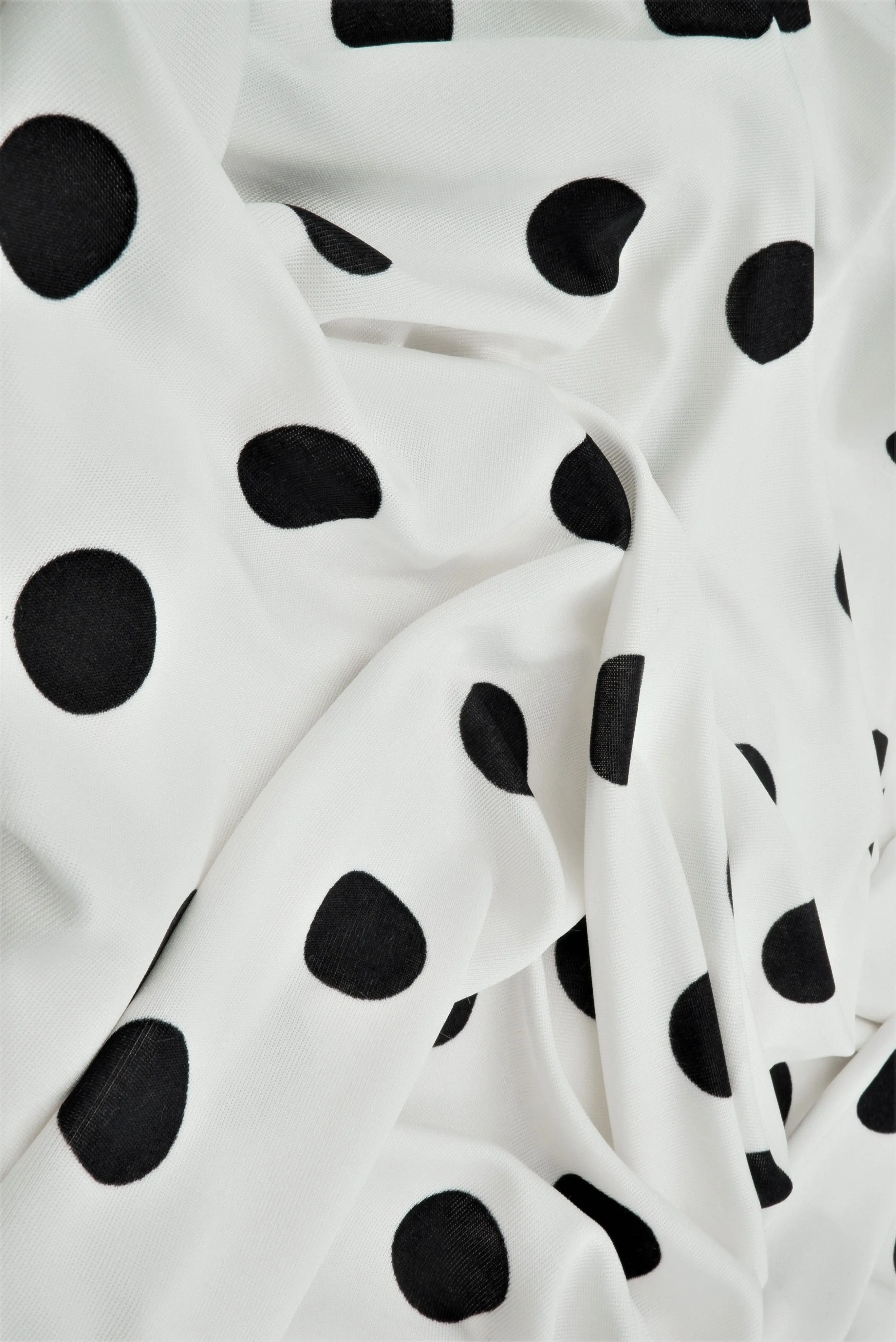 Ribbed Polka Dot Stretch Knit Fabric - KNT3963-DU1960 - Image 8